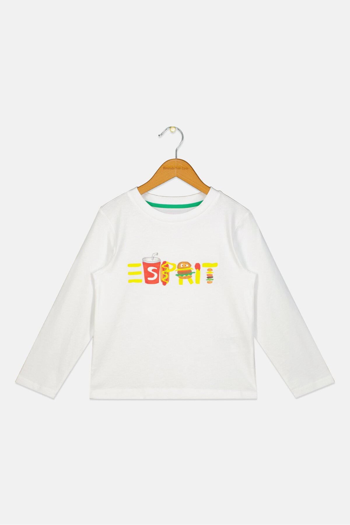 Esprit-Kids Girl Graphic Print Long Sleeve T-Shirt, White 1