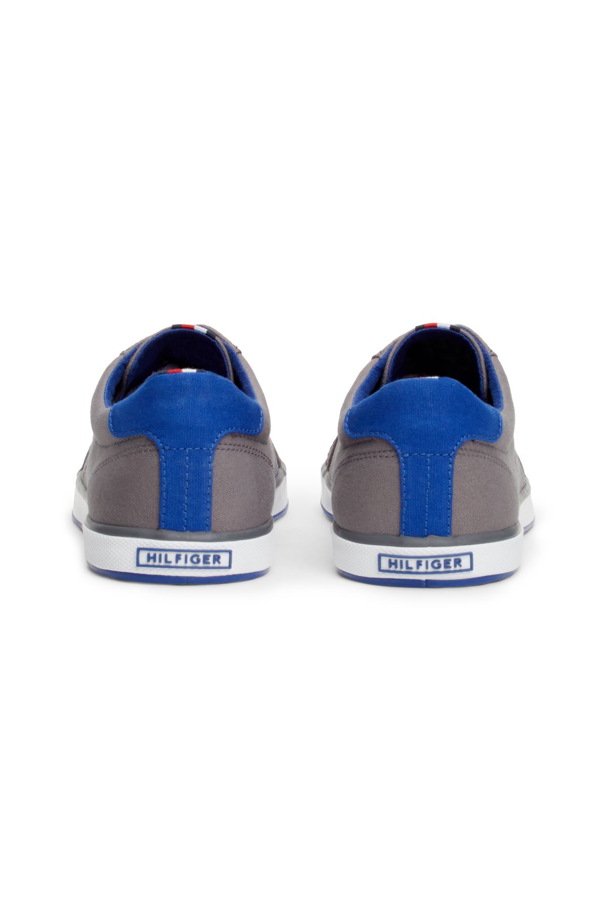 Tommy Hilfiger-Tommy Hilfiger Men Steel Grey Canvas Lace Up Sneakers 4