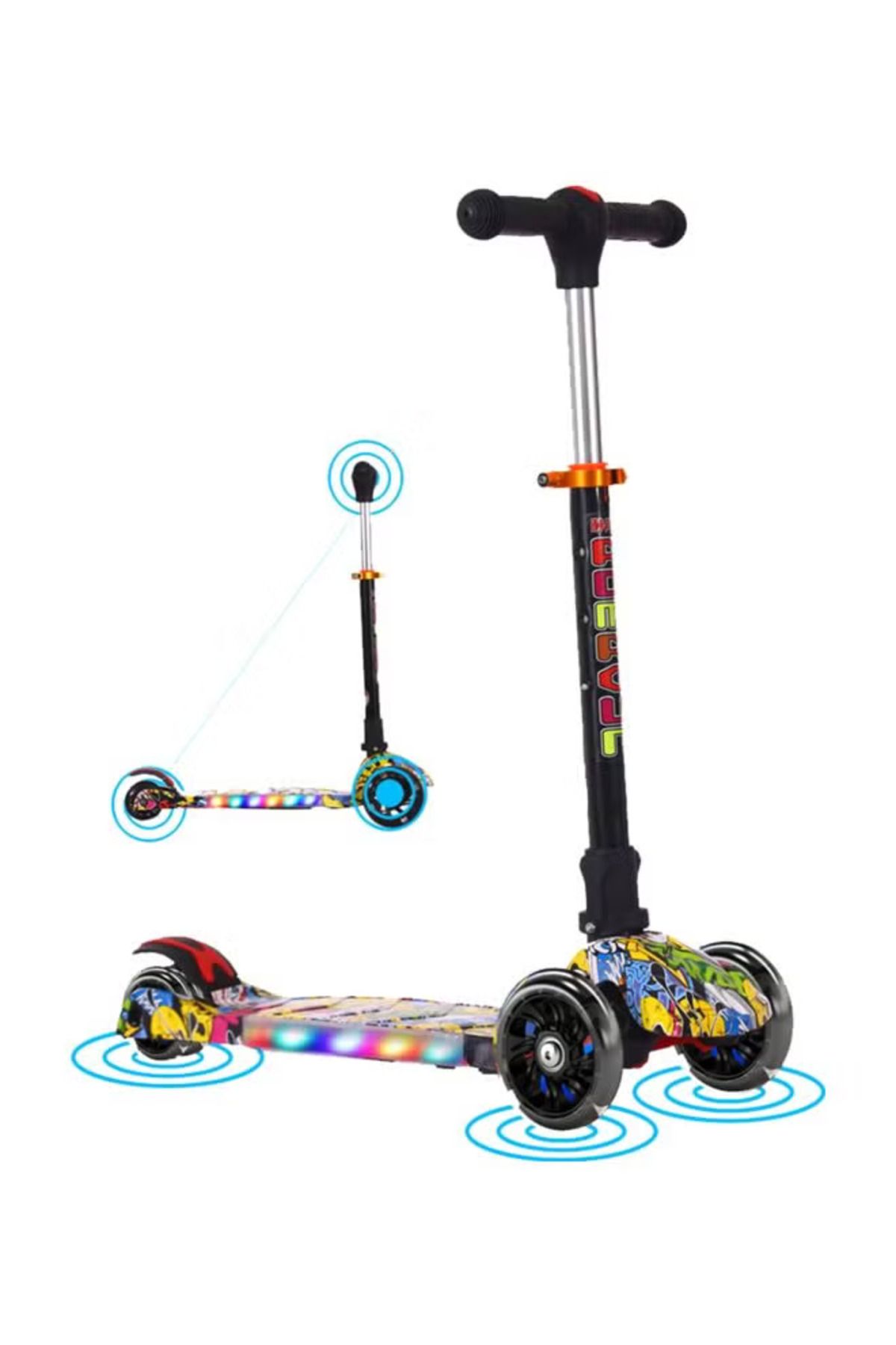 COOYA-2-in-1 Scooters, Adjustable Height & Seat, Widened Non-Slip Deck, More Safer for Beginner Toddlers 3