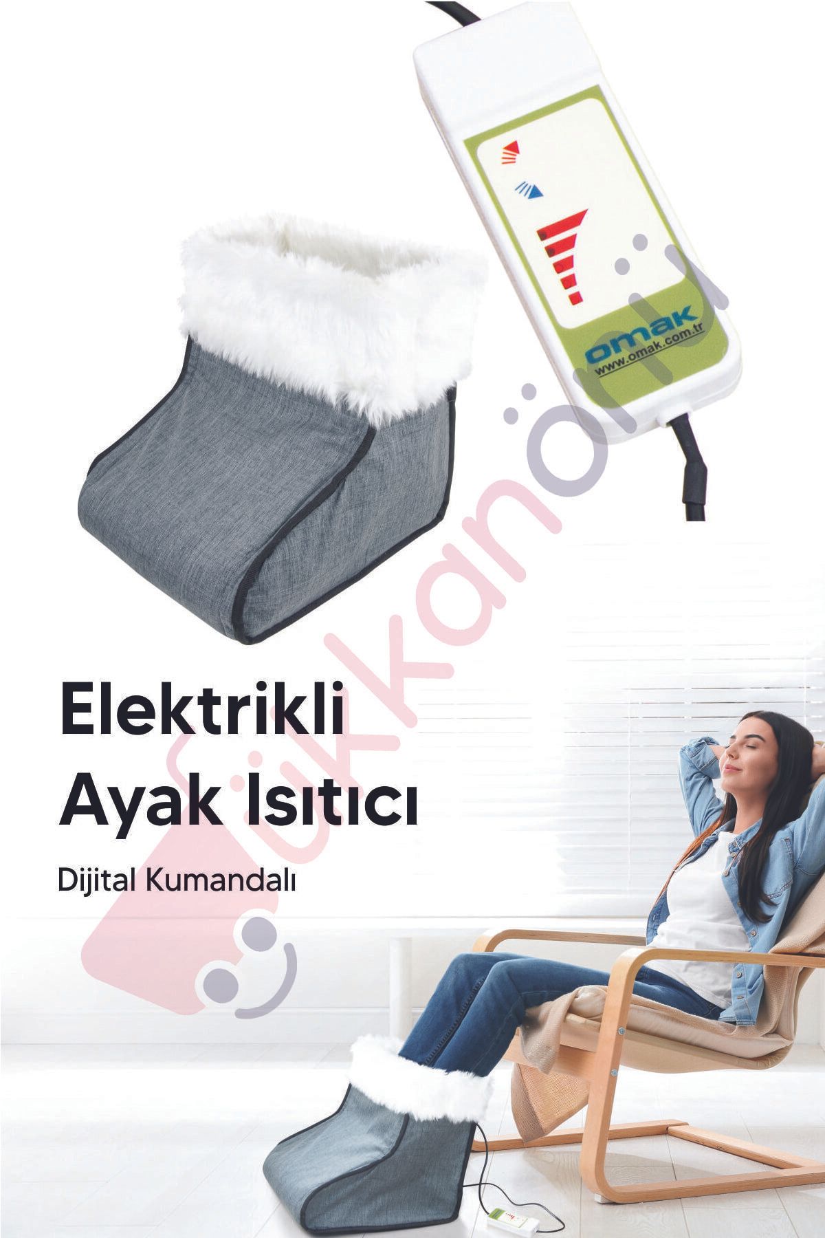 Roza's Home Elektrikli Ayak Isıtıcısı Dijital Kumandalı 220v