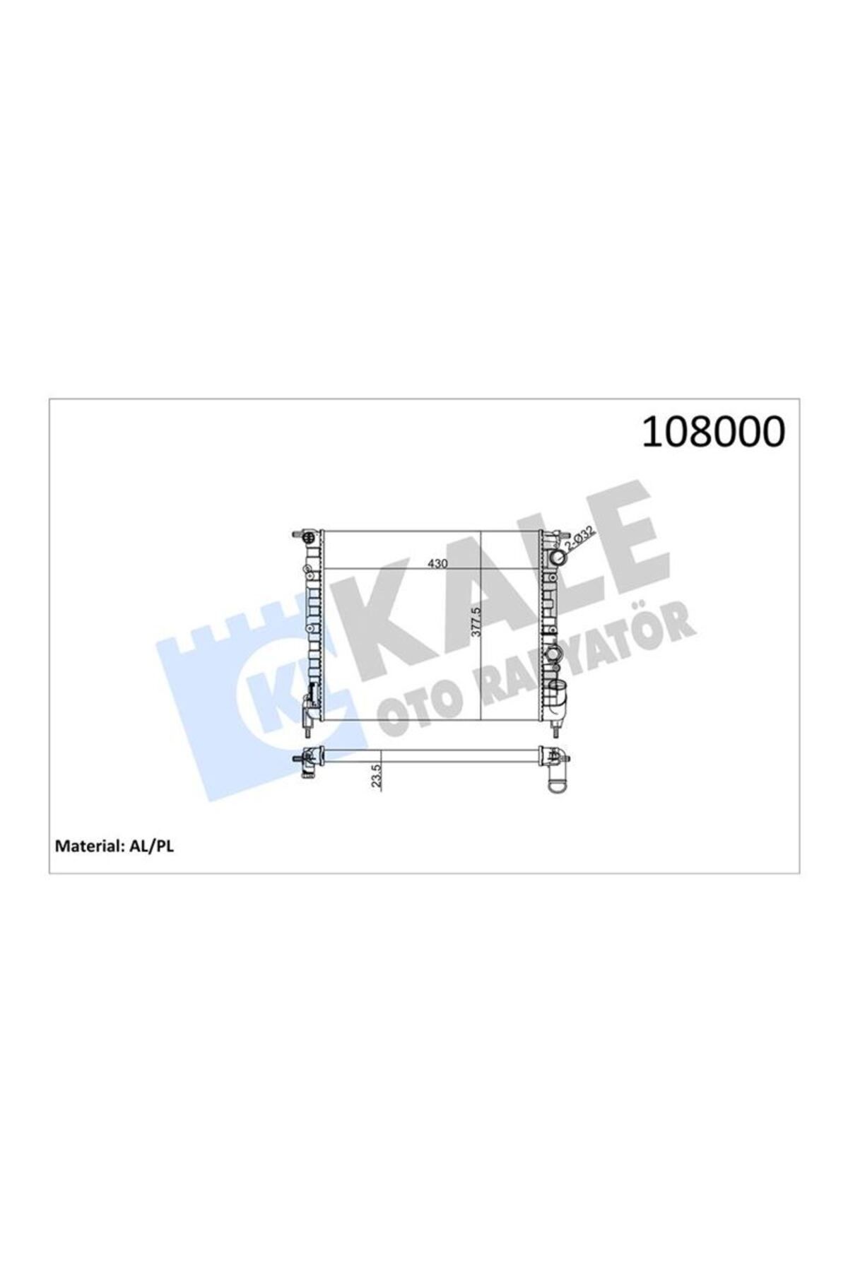 KALE RADYATÖR NORMAL R19 1400cc-1.6 KARBÜRATÖRLÜ (2 SIRA AL+PL SİSTEM) 7702253878-7700784038
