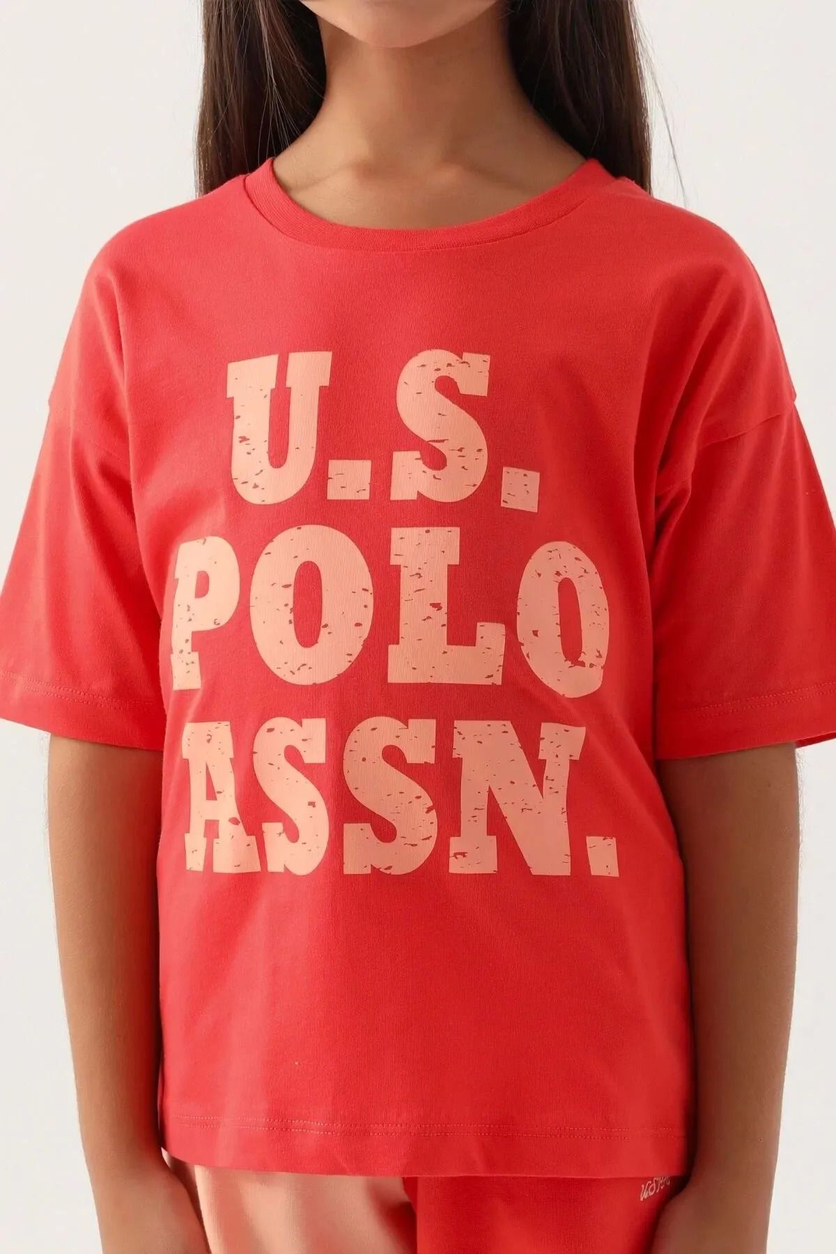 U.S. Polo Assn.-U.S. Polo Assn. US1816 Set pantaloni scurți licențiați pentru fete 4