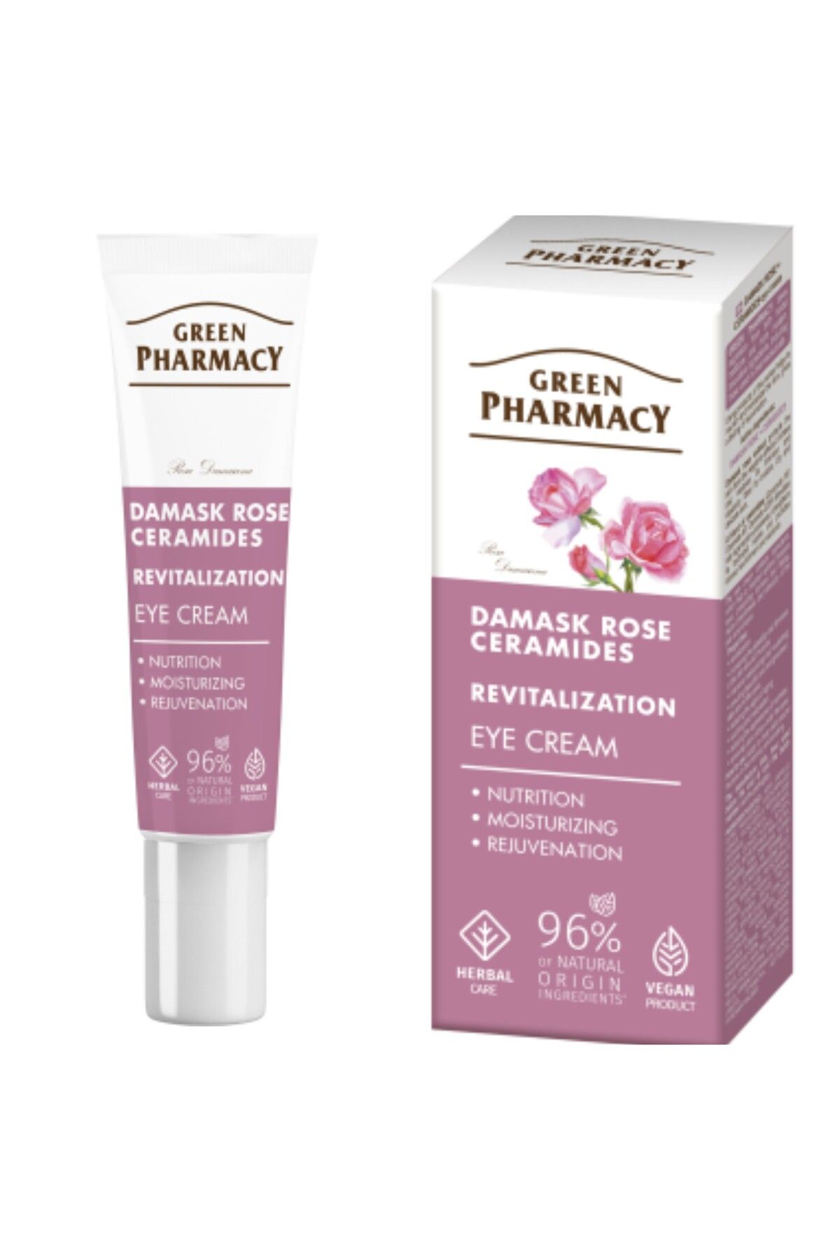 Green Pharmacy Canlandırıcı Göz Kremi Şam Gülü Seramidler 15 ml.