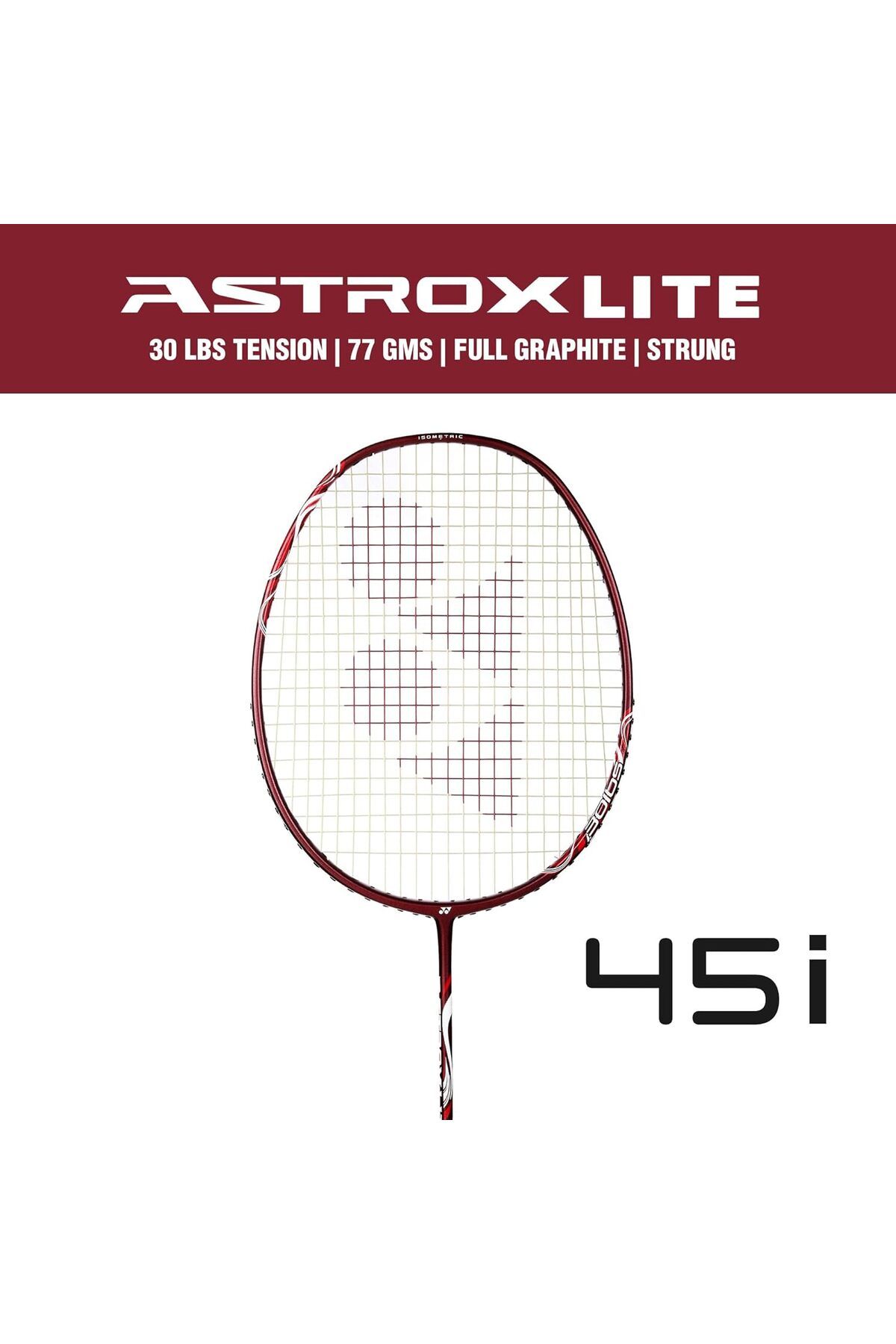 YONEX-AstroxLite 45i Graphite Strung Badminton Racket | Racket Cover | 77gms | 30lbs String Tension 3