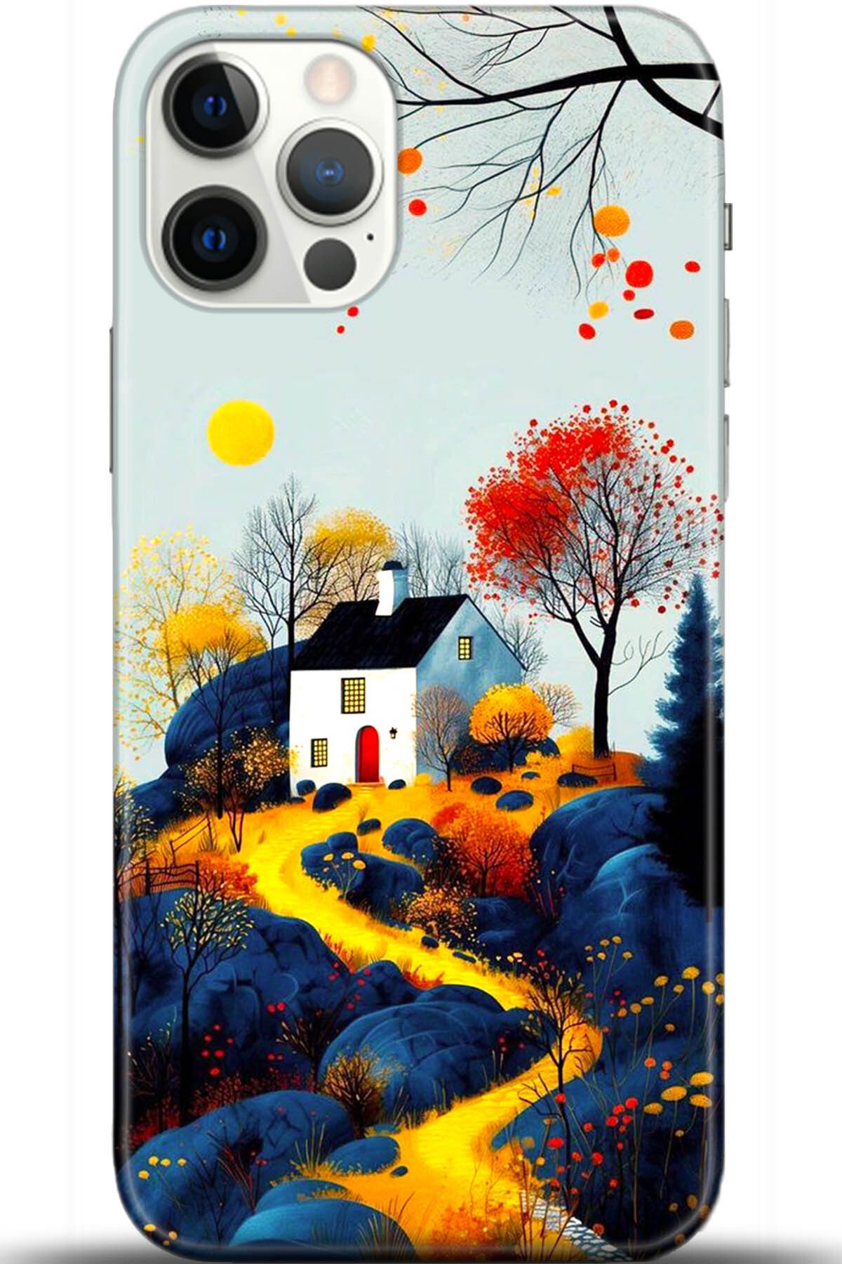 Noprin Apple iPhone 12 Pro Kılıf HD Baskılı Kılıf - Happiness Series 5569