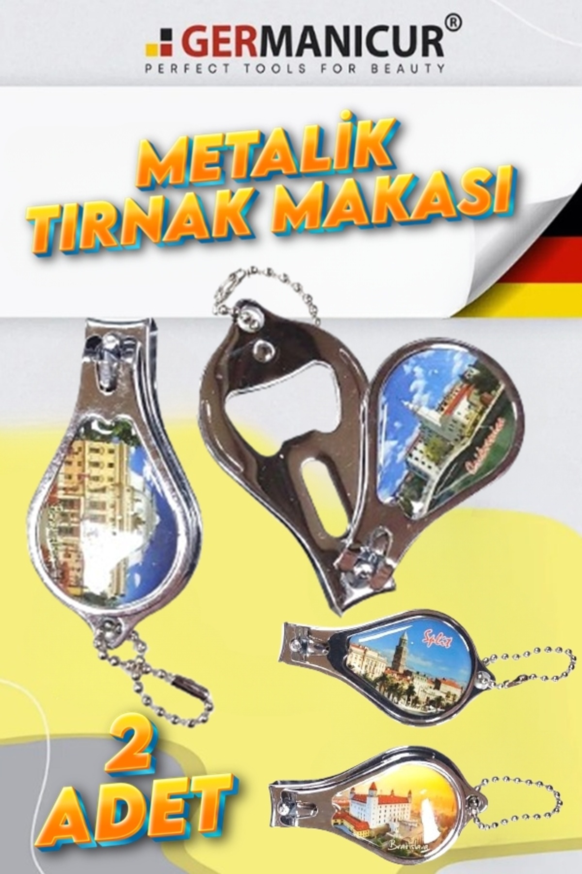 Xolo Manzaralı Çok Fonksiyonlu 2 Adet Tırnak Makası Törpü Açacak Tırnak Makası T506 Paslanmaz Çelik fotoğrafı 4 (önizleme)