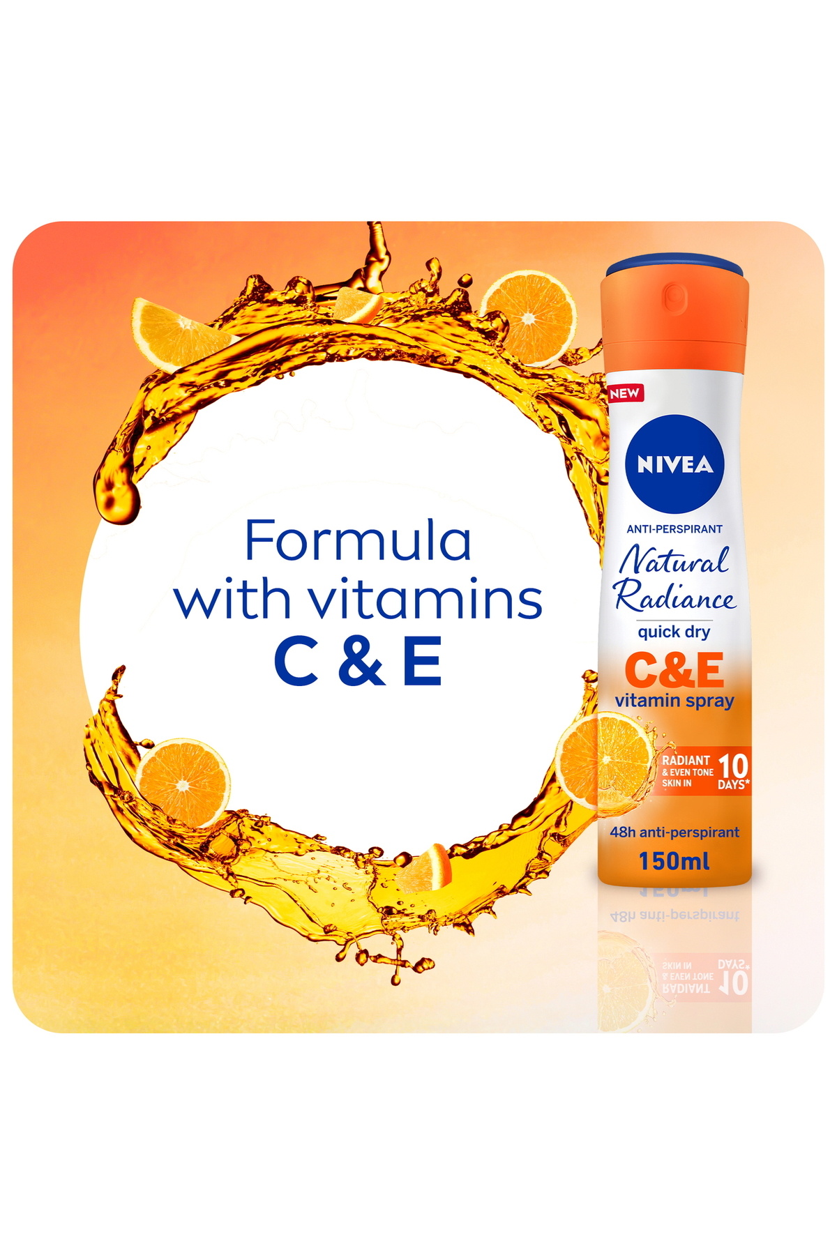 NIVEA-Natural Radiance Vitamin C&E Antiperspirant Spray for Women 150 ml 3