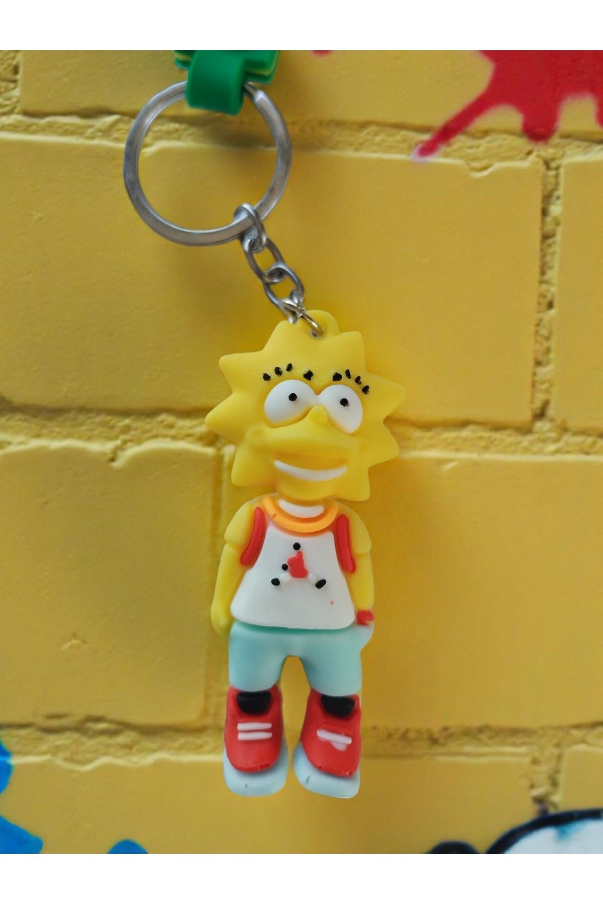VerdeHome-Lisa Simpson Figure Keychain Smart and Sensible Character Themed Fun Accessory 2