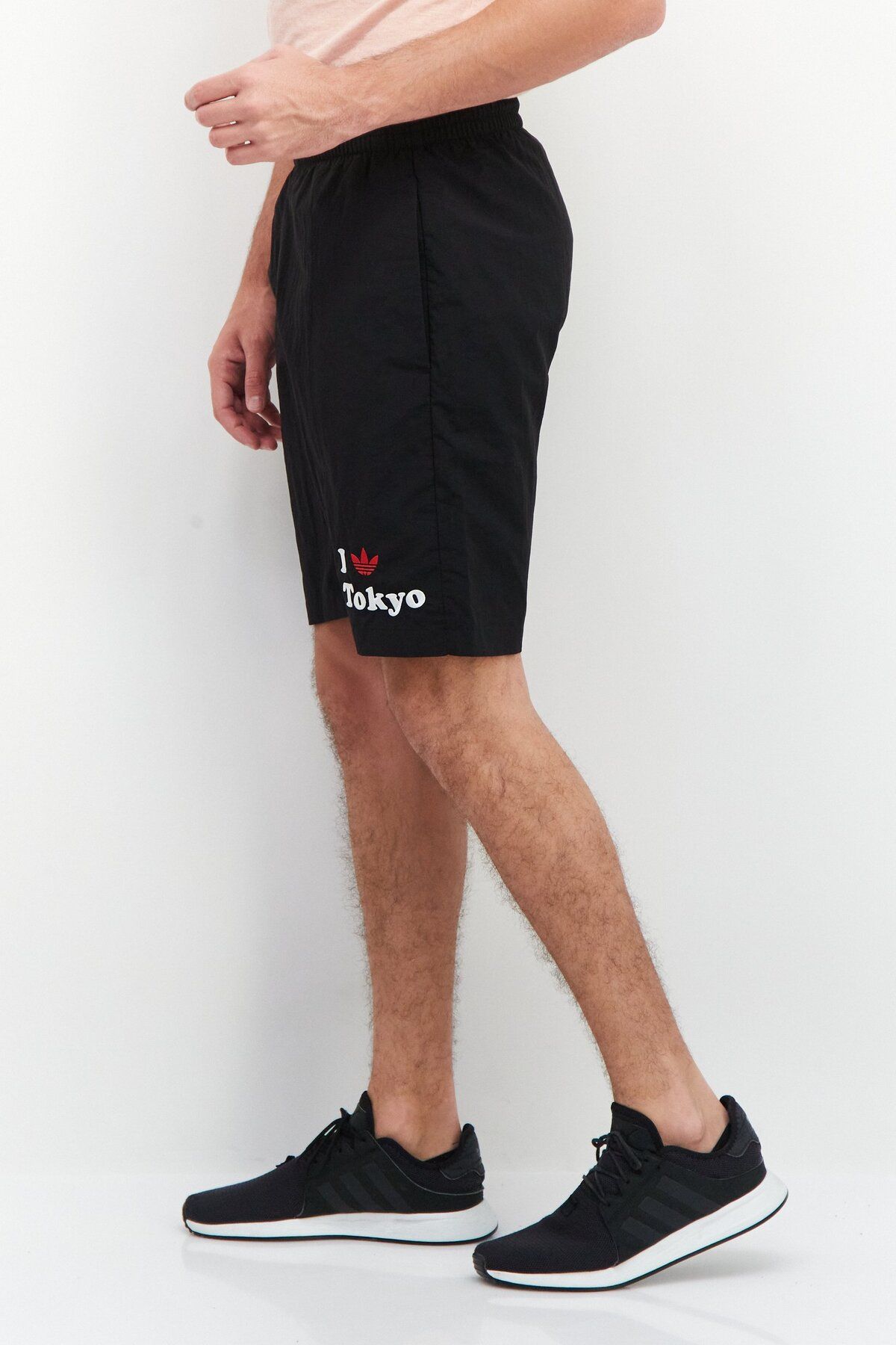 adidas-Men Sportswear Fit Embroidered Brand Logo Training Shorts, Black 3