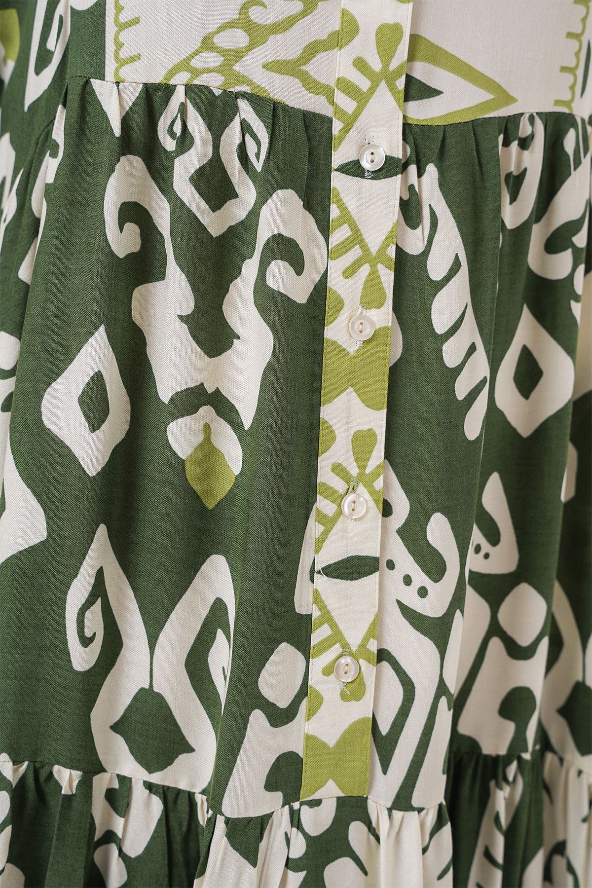 Bigdart-2423 Φόρεμα Hijab με αυθεντικό σχέδιο - B. Khaki 5