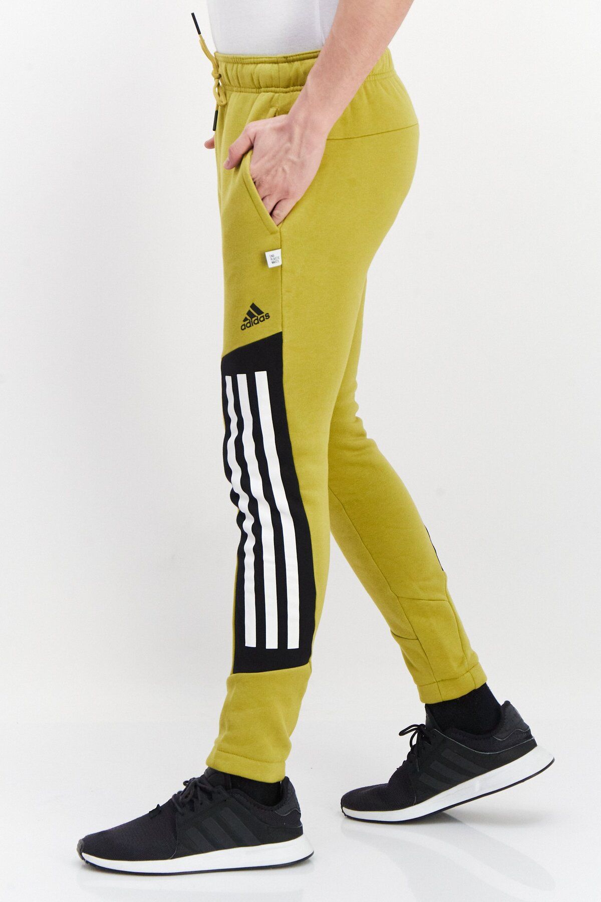 adidas-Men Sportswear Fit Brand Logo Training Sweatspants , Green 2