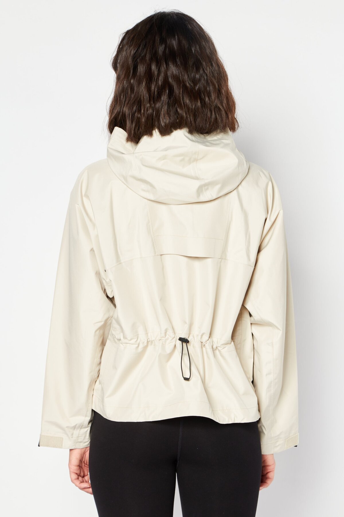 Lacoste-Women Hood With Drawstring Long Sleeve Solid Sweatshirt, Beige 4