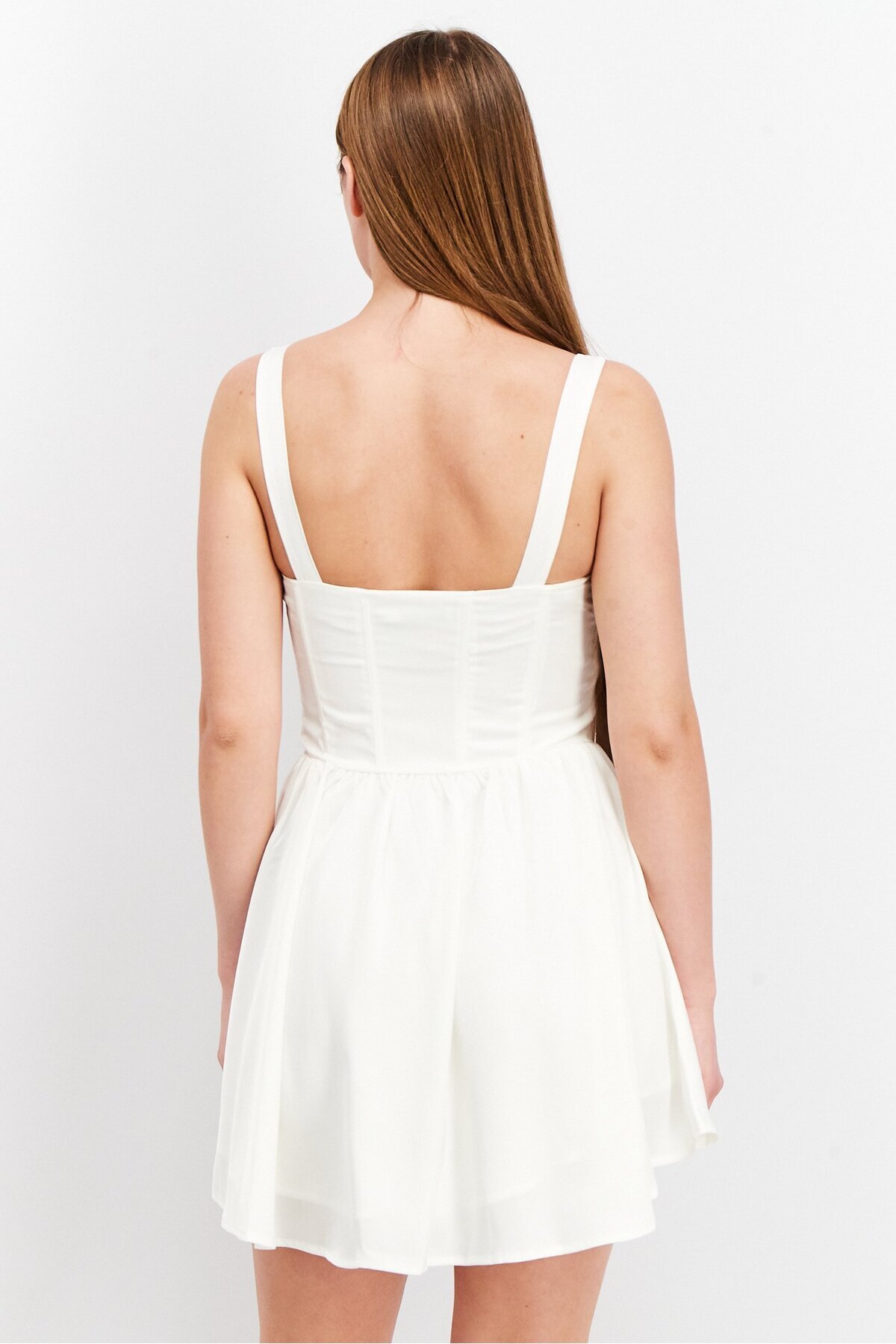 NA-KD-Women Solid Mini Dress, Cream 3