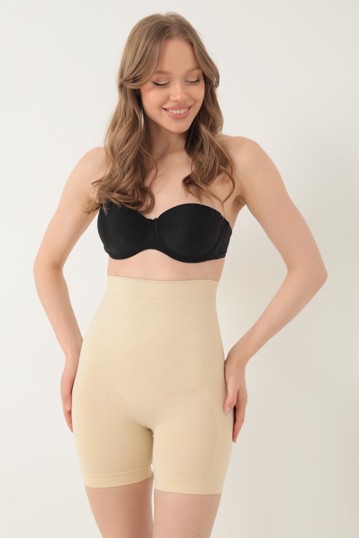 BARUCCA Basen Toparlayıcı Bel İnceltici Kalça Sıkılaştırıcı Yüksek Bel Paçalı Seamless Korse fotoğrafı 4 (önizleme)