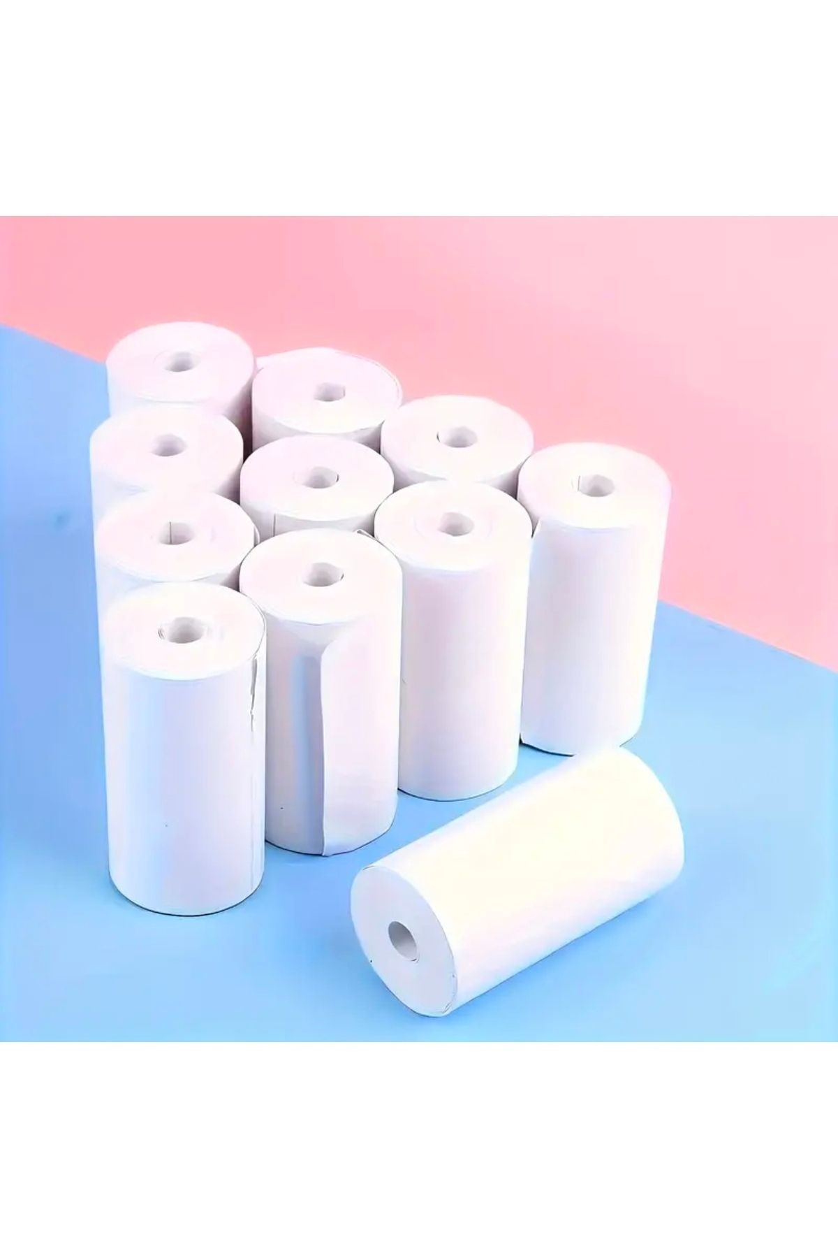 ExtremeGoodShop 10 Adet Mini Yazıcı K ğıdı Termal Rulo - Beyaz Mini Yazıcı Rulosu 56mm Yağışkansız K ğıt