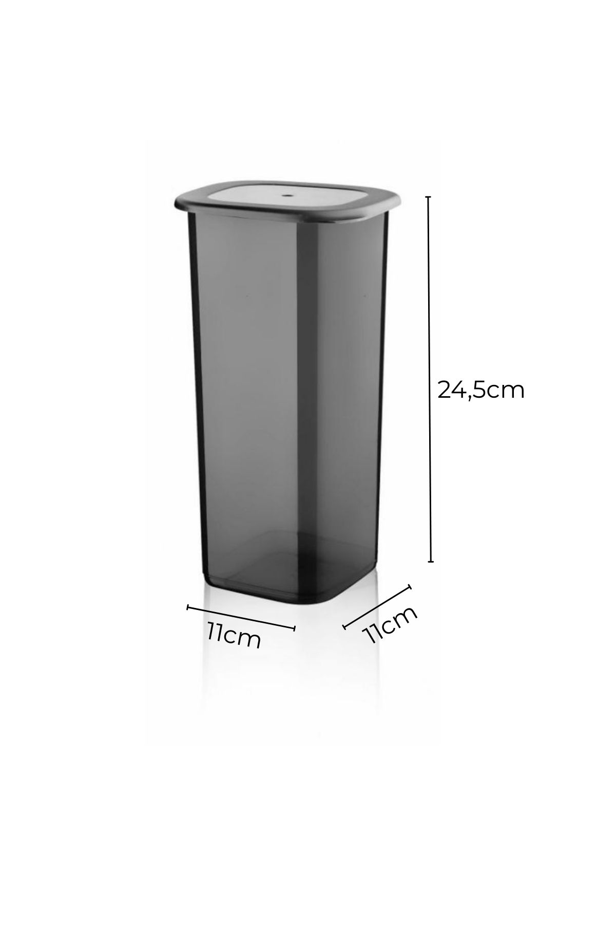 Nandy Home-Set of 6 Economical Unbreakable Storage Containers with Labels, Anthracite 1.75 Lt 3
