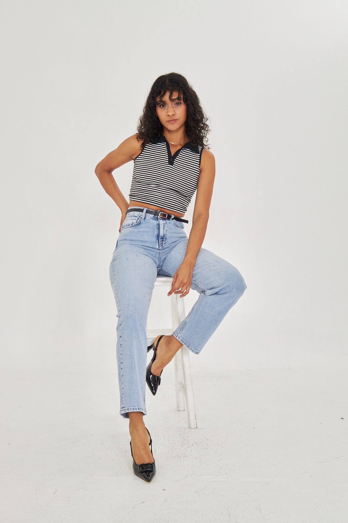 cracpot Kadın Açık Mavi Cotton Relaxed Kalıp Jean Pantolon İç Boy 75cm