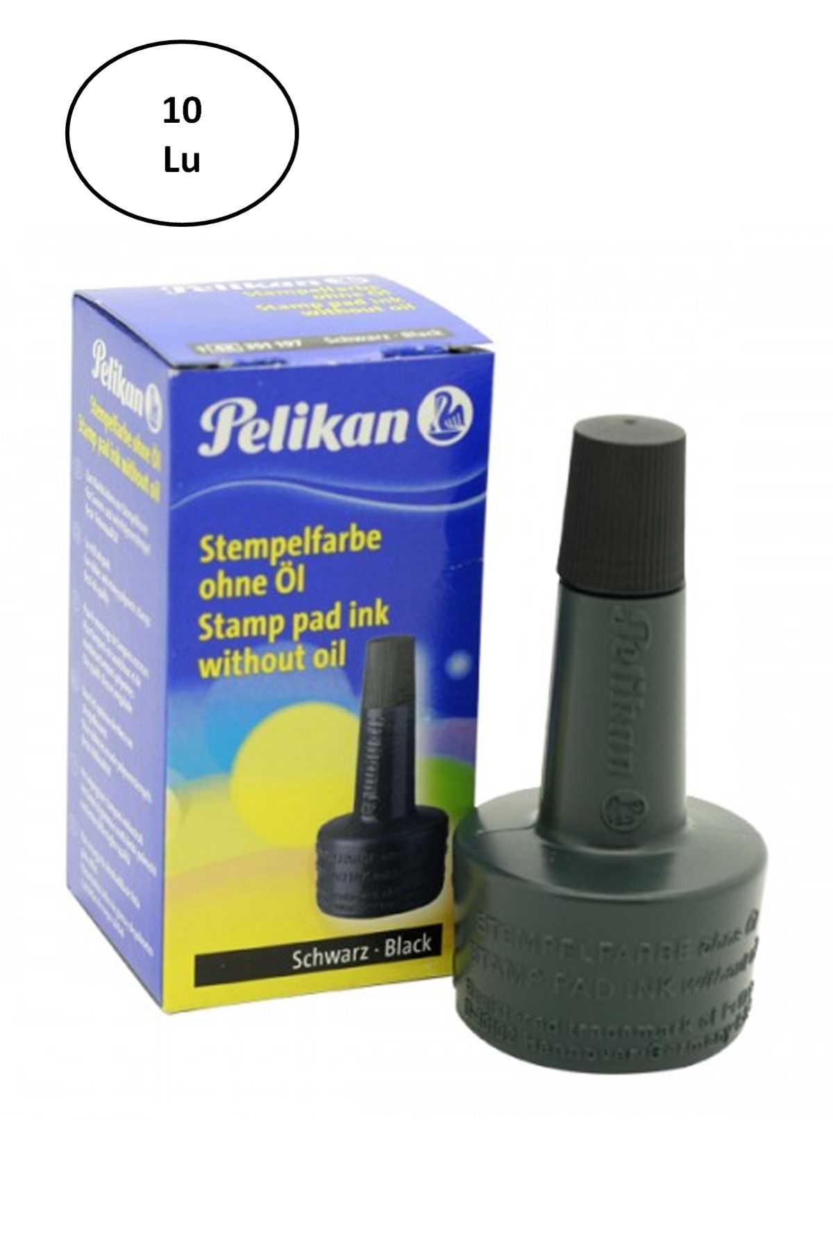 POLEXP Pelikan Stampa Mürekkebi Siyah 28 Ml 10'lu