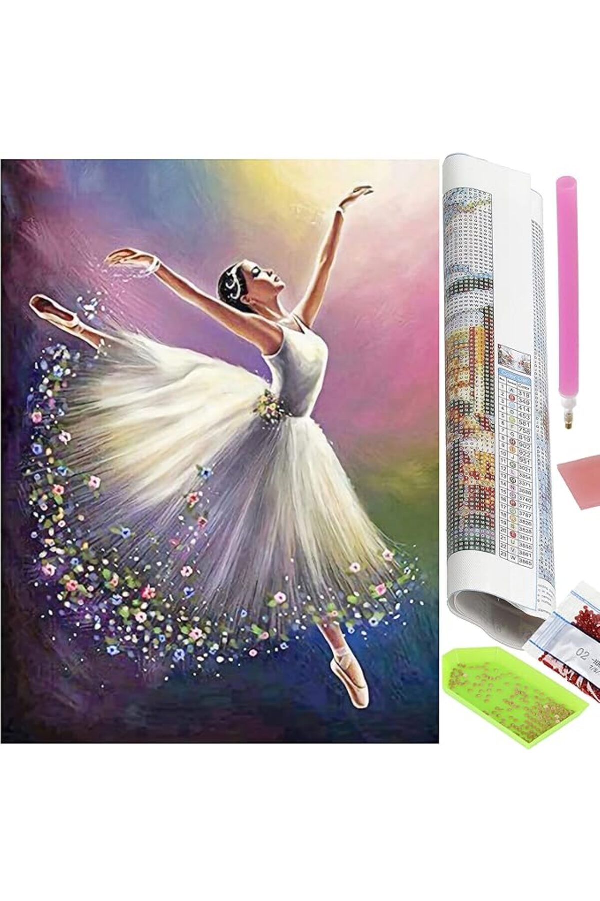 zola Goblen Mozaic Cu Diamante, Zola , 5d, Model Balerina, 30x40 Cm - Mărime unică