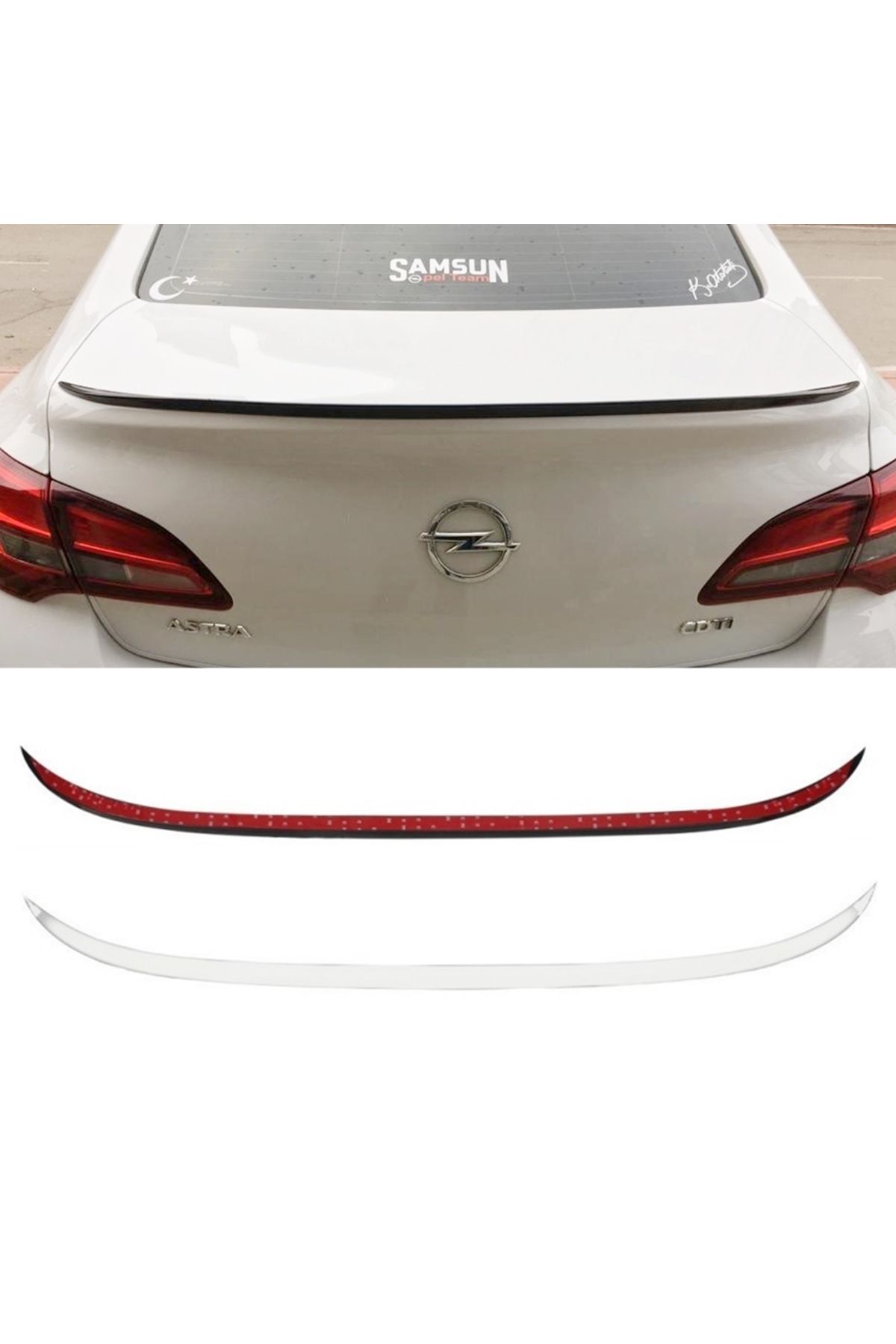 BORATİC Bagaj Çıtası Universal Spoiler Parlak Beyaz 120cm