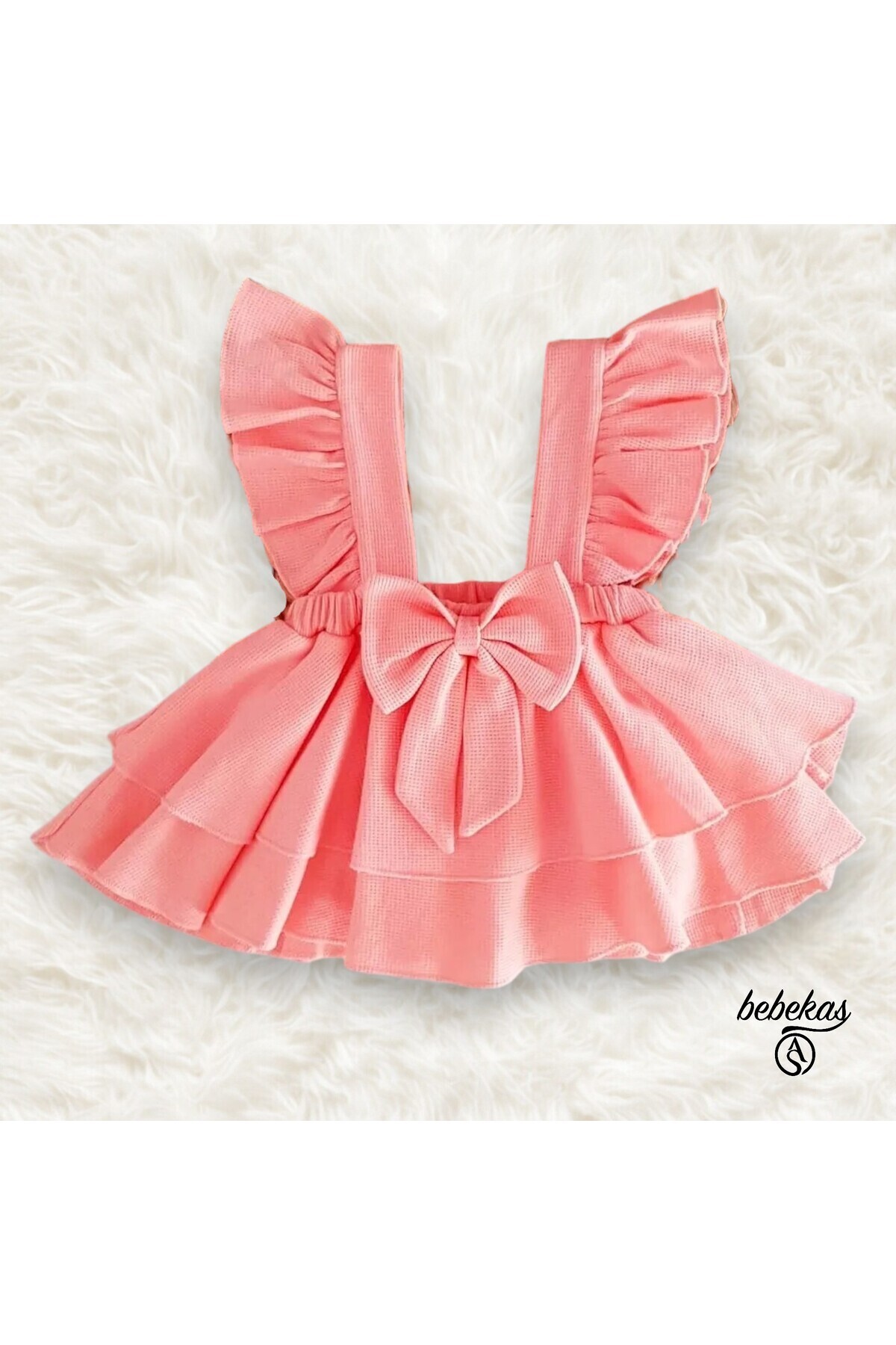 urzalobaby Kız Bebek %100 Pamuk Fiyonklu Body Elbise fotoğrafı 2 (önizleme)