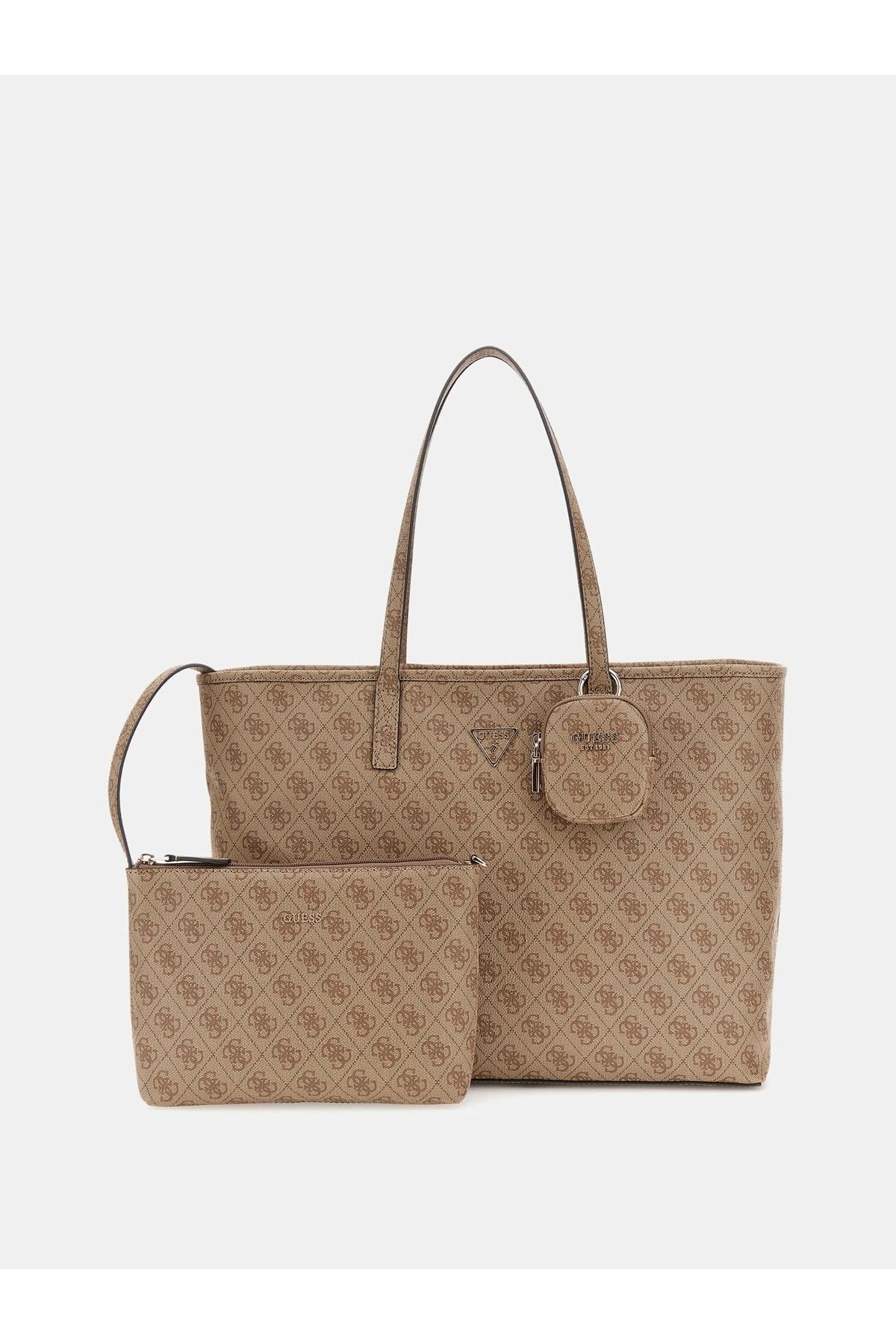 Guess Kadın Kahverengi Power Play Büyük Teknolojik Tote Çant