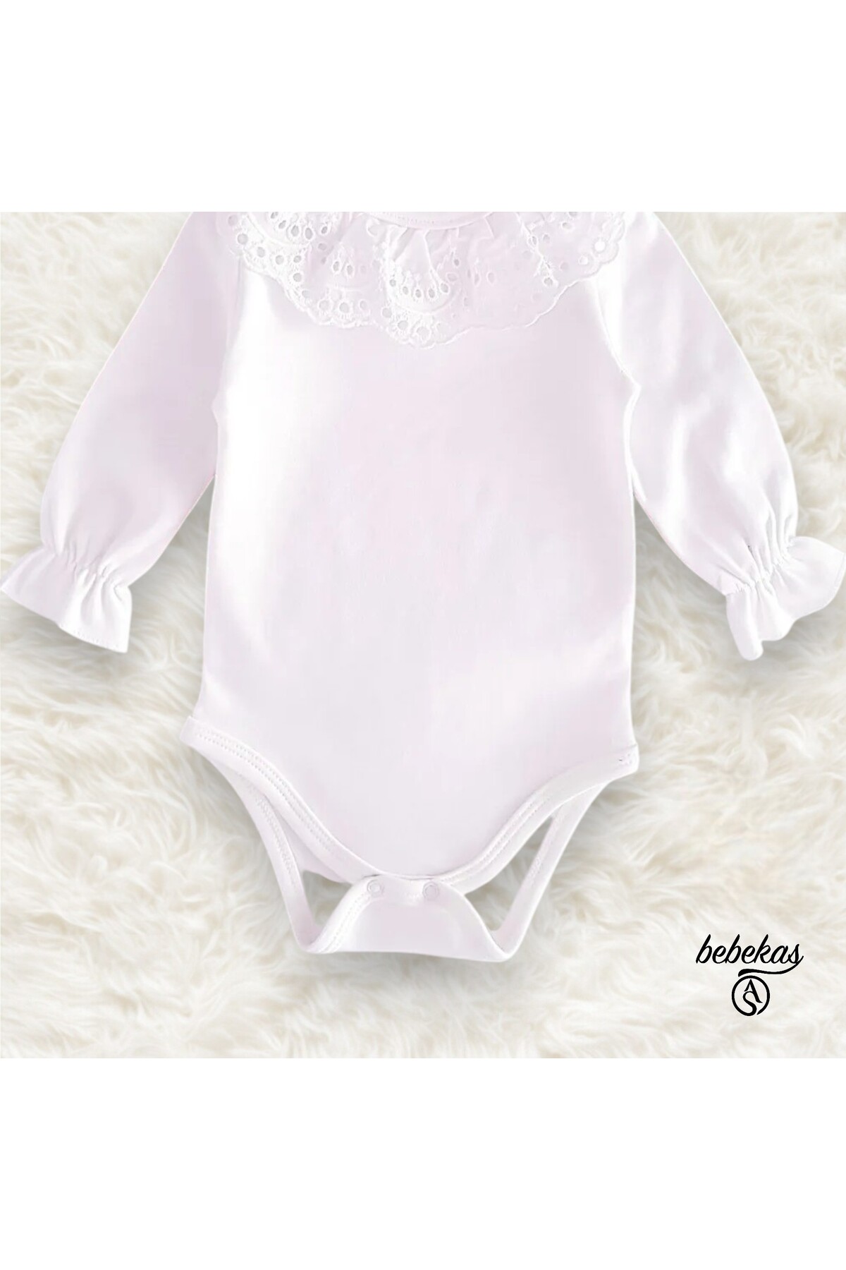 urzalobaby Kız Bebek %100 Pamuk Fiyonklu Body Elbise fotoğrafı 3 (önizleme)