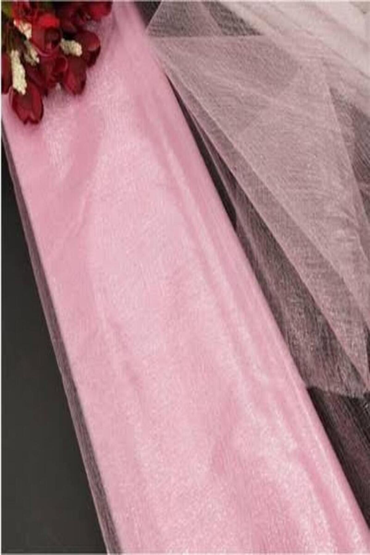 HOBİ Bohça Tülü Pembe Süsleme Tülü Gelin Damat Bohça Tülü Parti Süsleme Tülü En 1x3 Metre Boyutunda