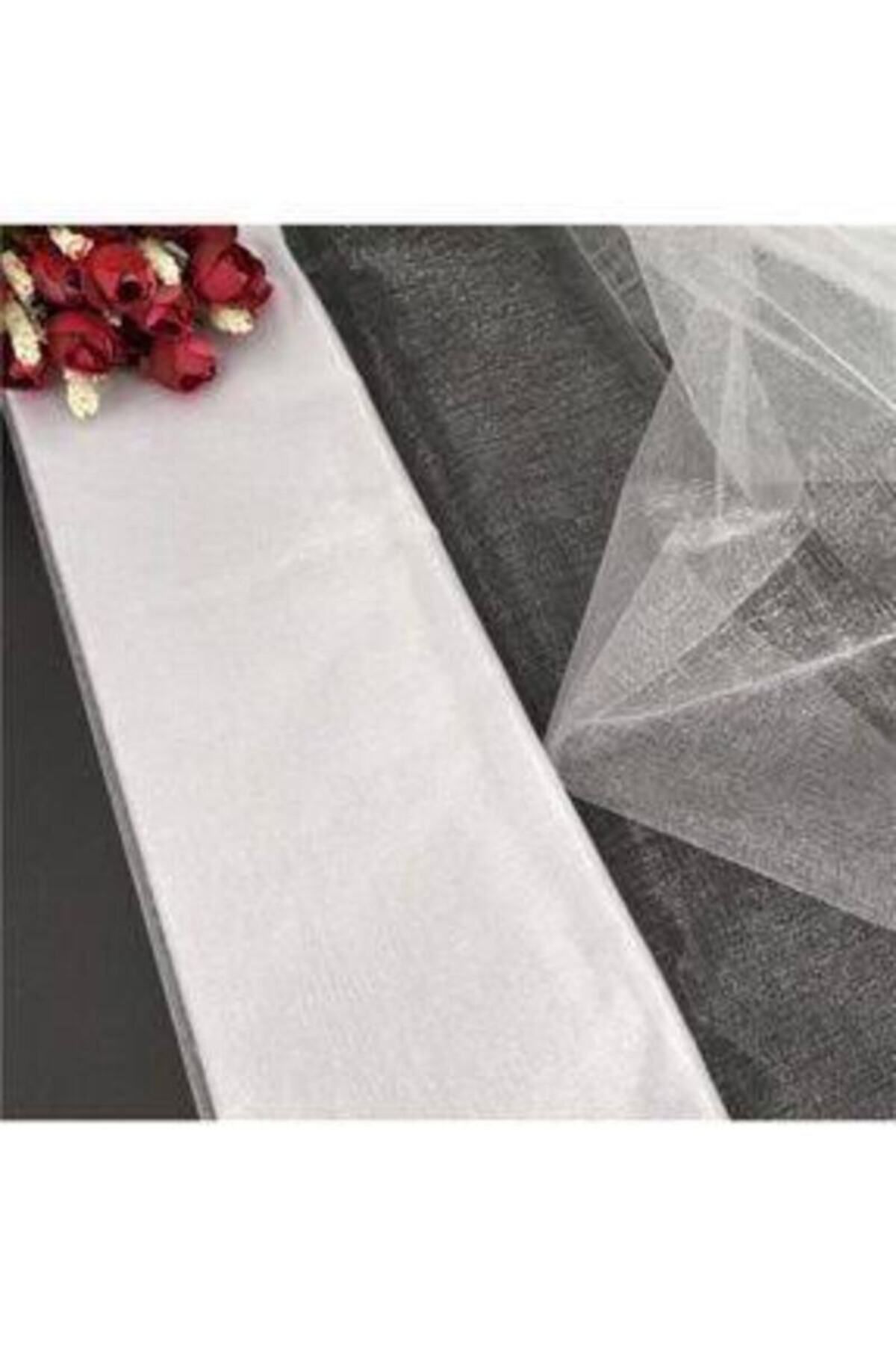 HOBİ Bohça Tülü Beyaz Süsleme Tülü Gelin Damat Bohça Tülü Parti Süsleme Tülü En 1x3 Metre Boyutunda