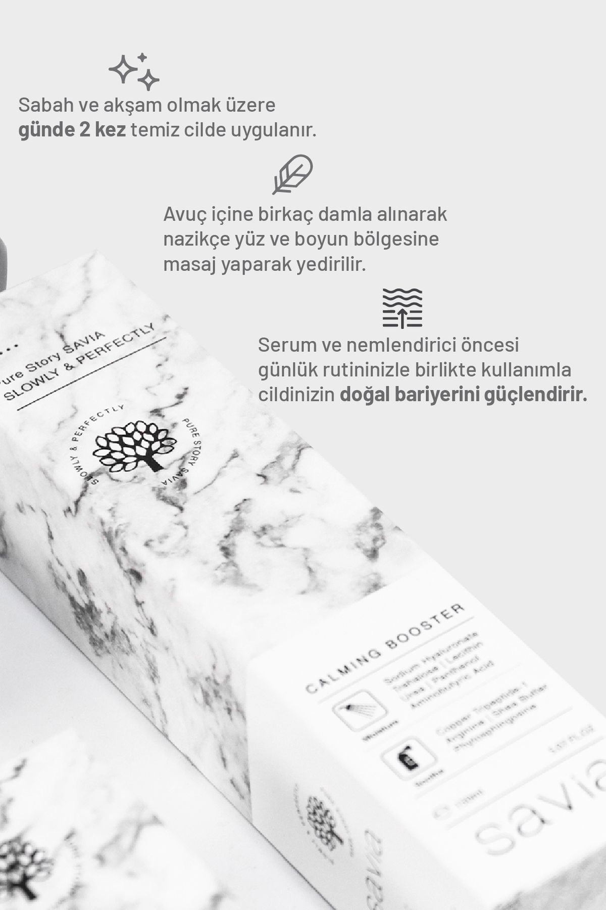 Ovaco-Savia Calming Booster Serum with Mushroom Extract, Peptide, Soothing & Moisturizing 150ml 3