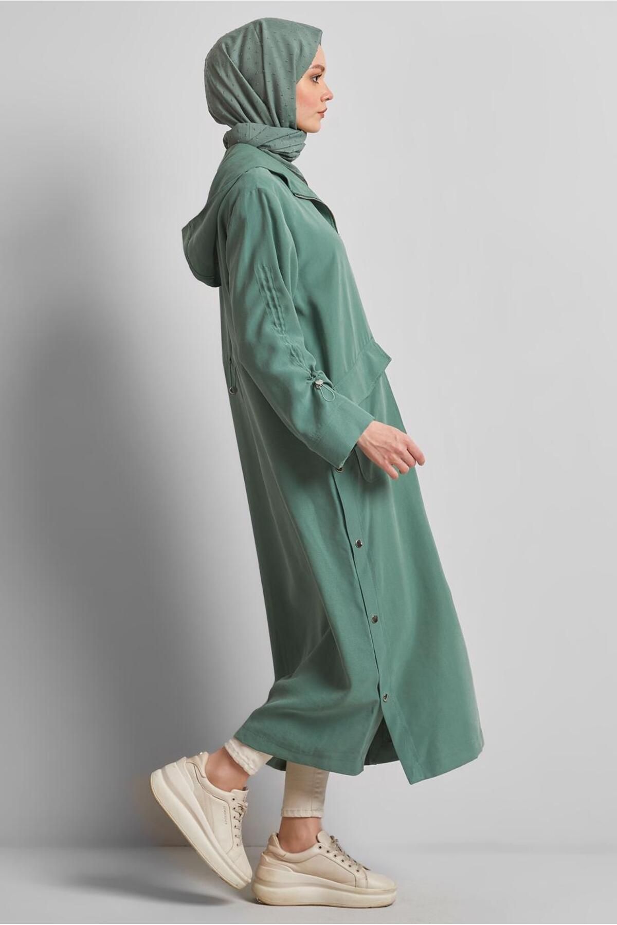 مانتو ترنچ کلاهدار 10961 Alvina