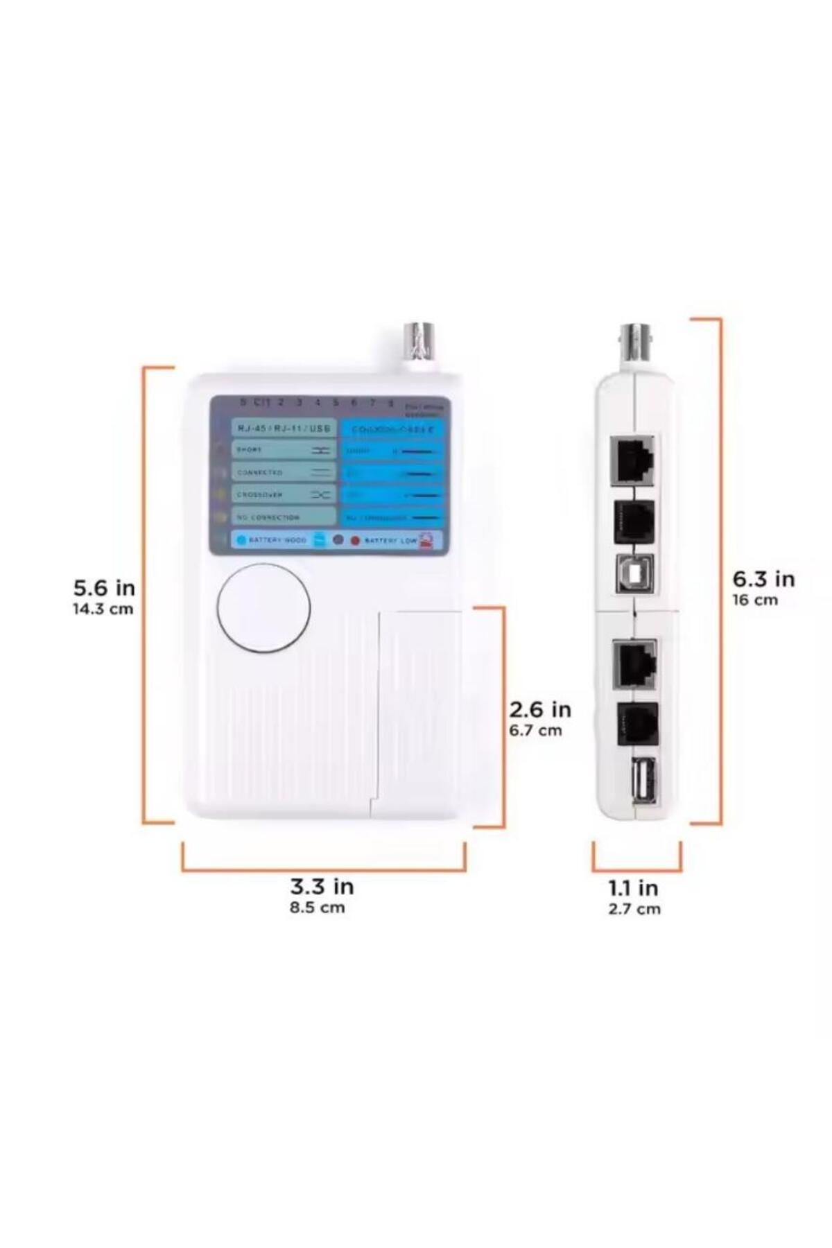 Generic-جهاز اختبار كابلات USB BNC عن بُعد 4 في 1 RJ-45 RJ-11 لأداة كشف تعقب UTP STP 6