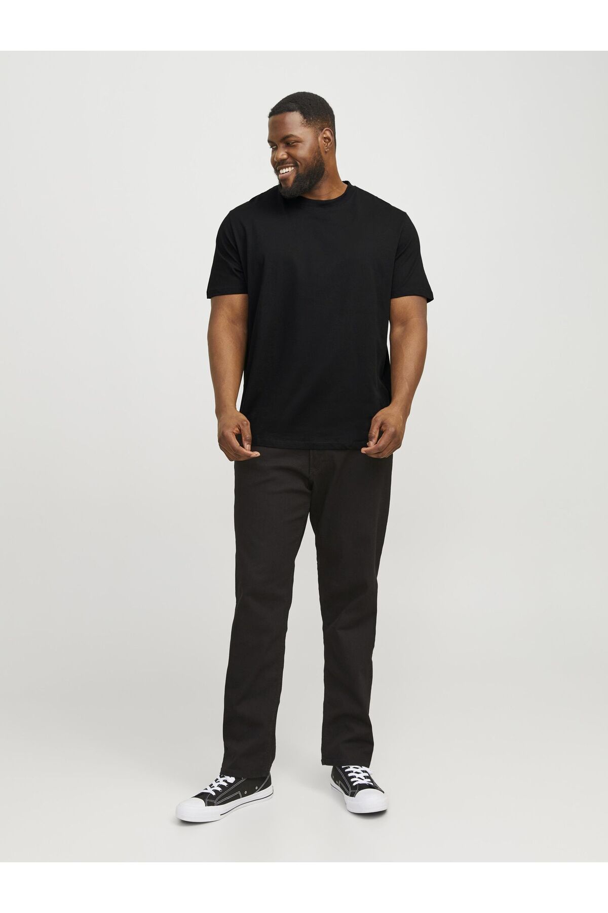 Jack & Jones Plus-T-shirt Plus Size Einfarbig T-shirt 4