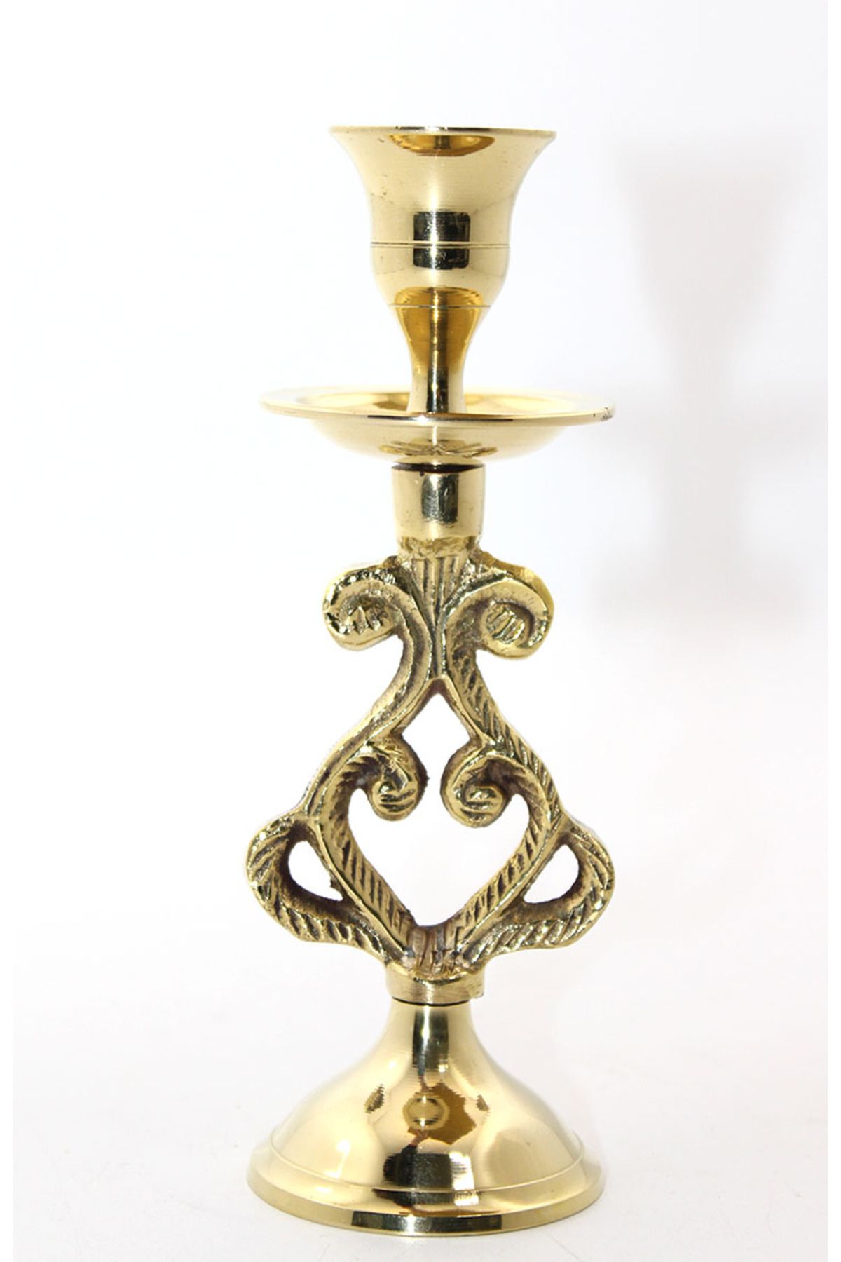 PRATİKOBA Tekli Pirinç Şamdan Model 5