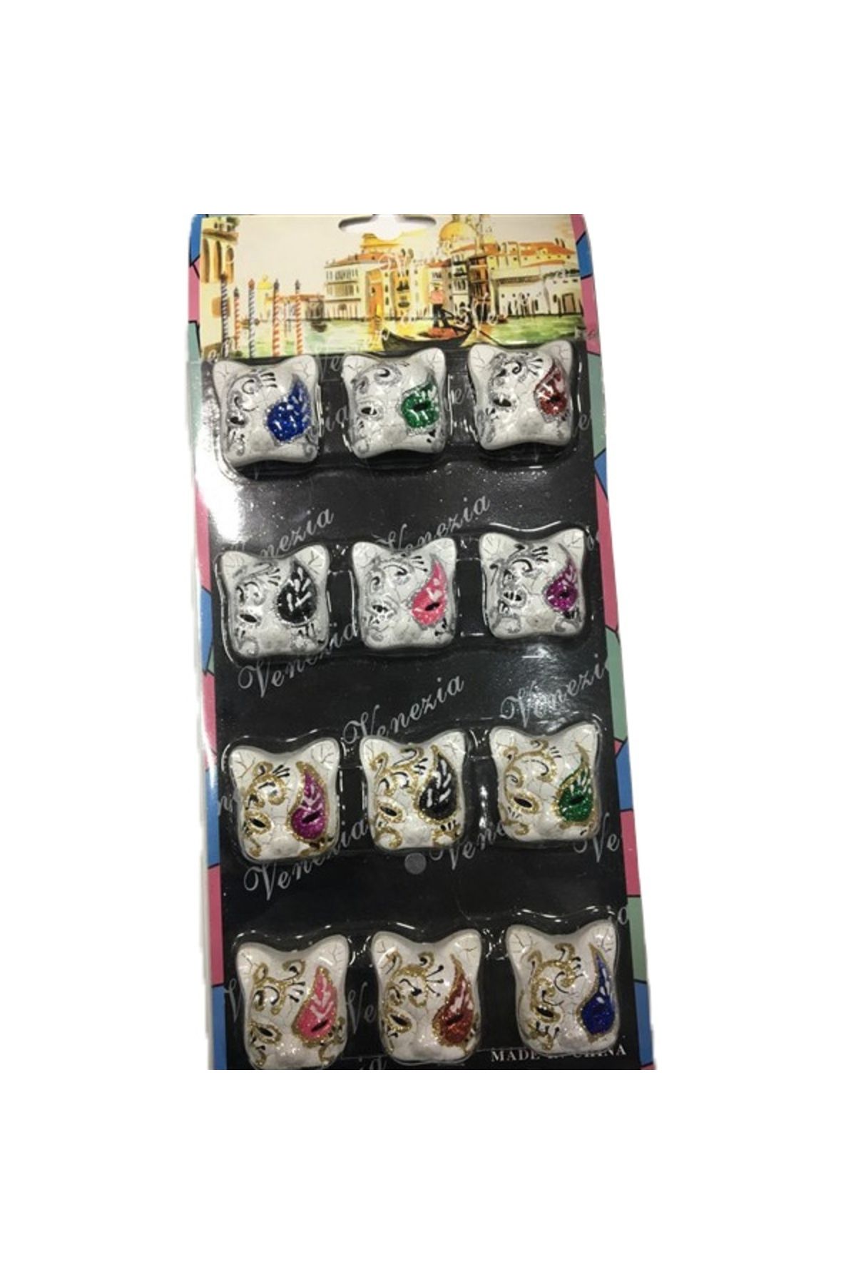 CHKK Kedi Mask Magnet Seti 12 Adet