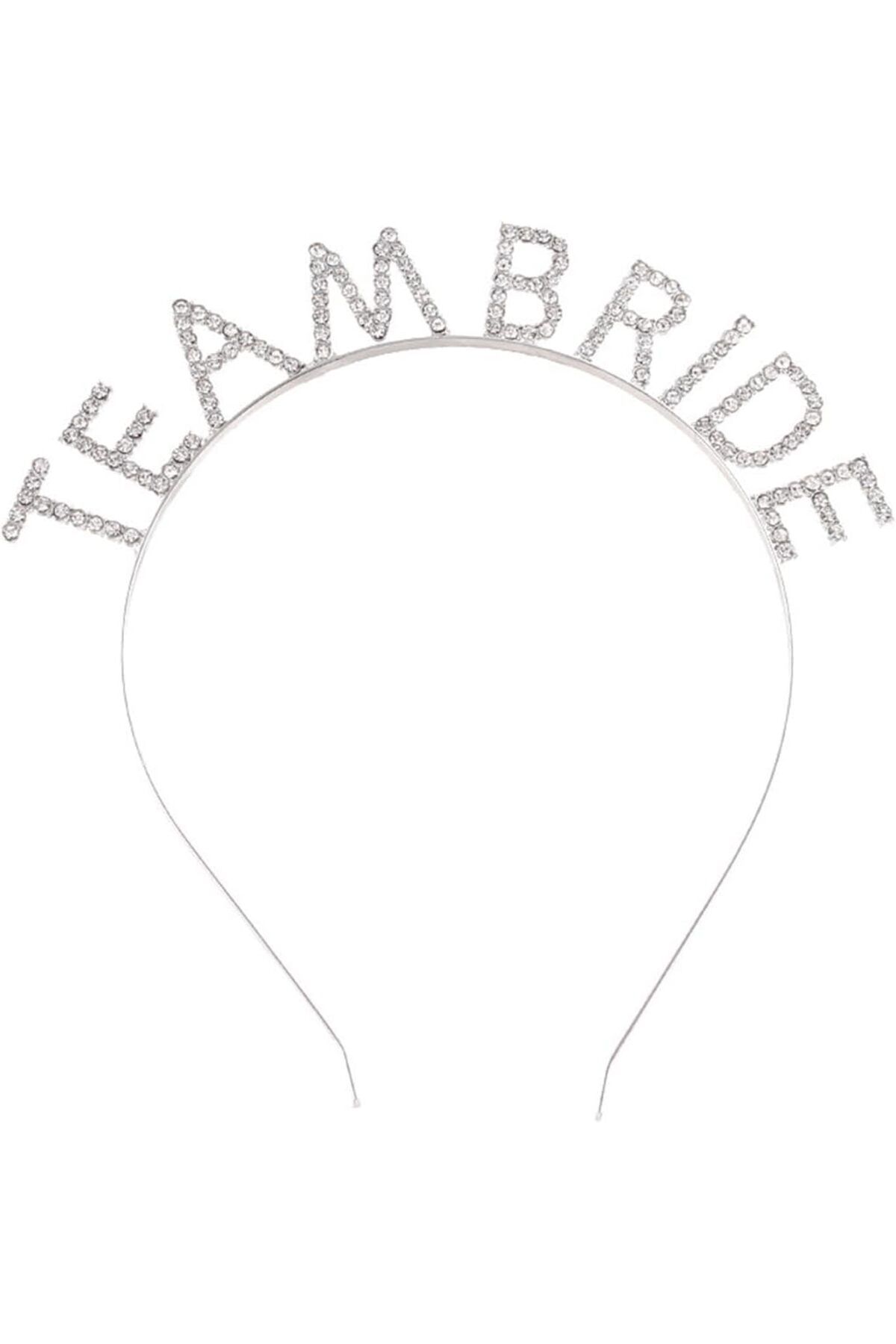 CHKK Gümüş Kaplama Kristal Taşlı Team Bride Taç
