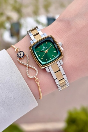 Daniel Klein Kadranı Yeşil Kordonu Sarı Gri Renk Ayarlanabilir Kordonlu Kadın...