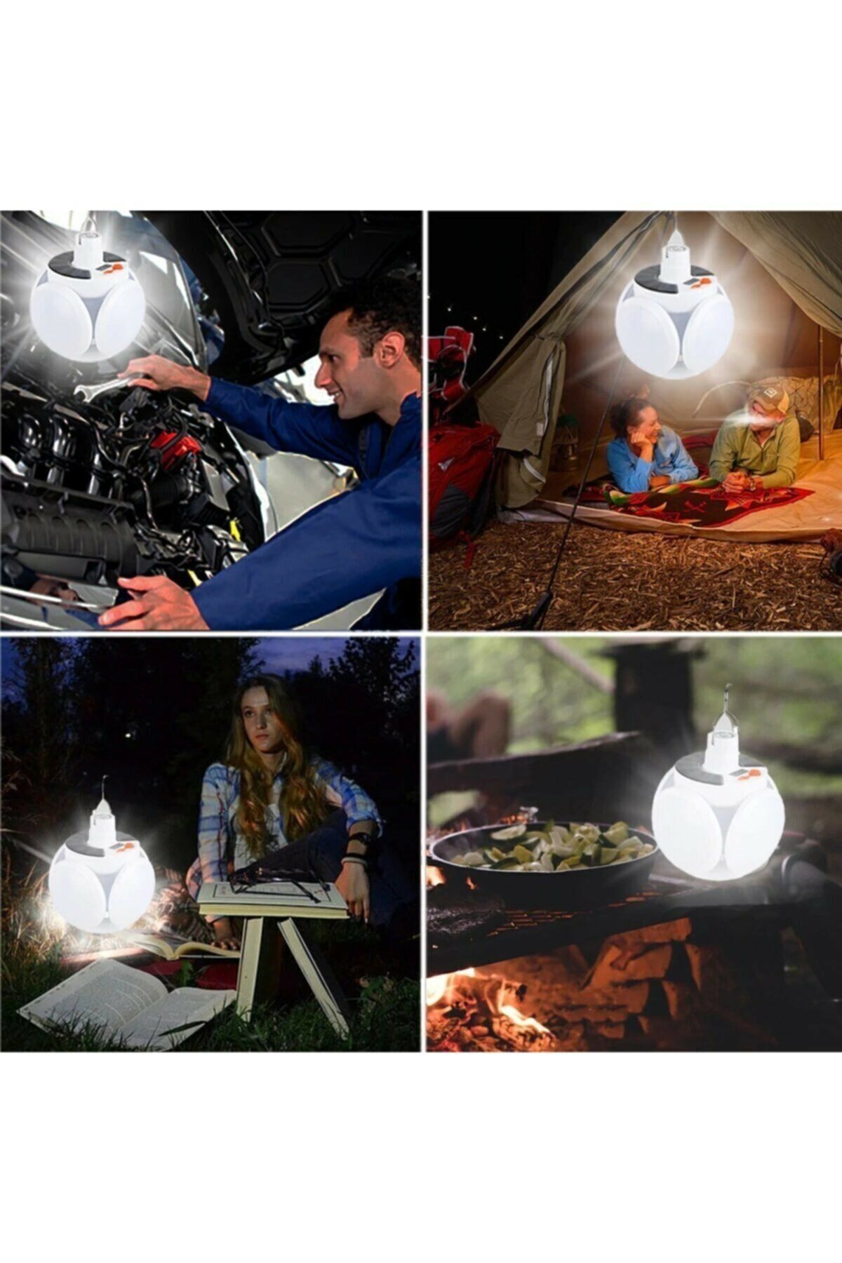 gcaksesuar Solar 5 Kanatlı Kamp Lambası