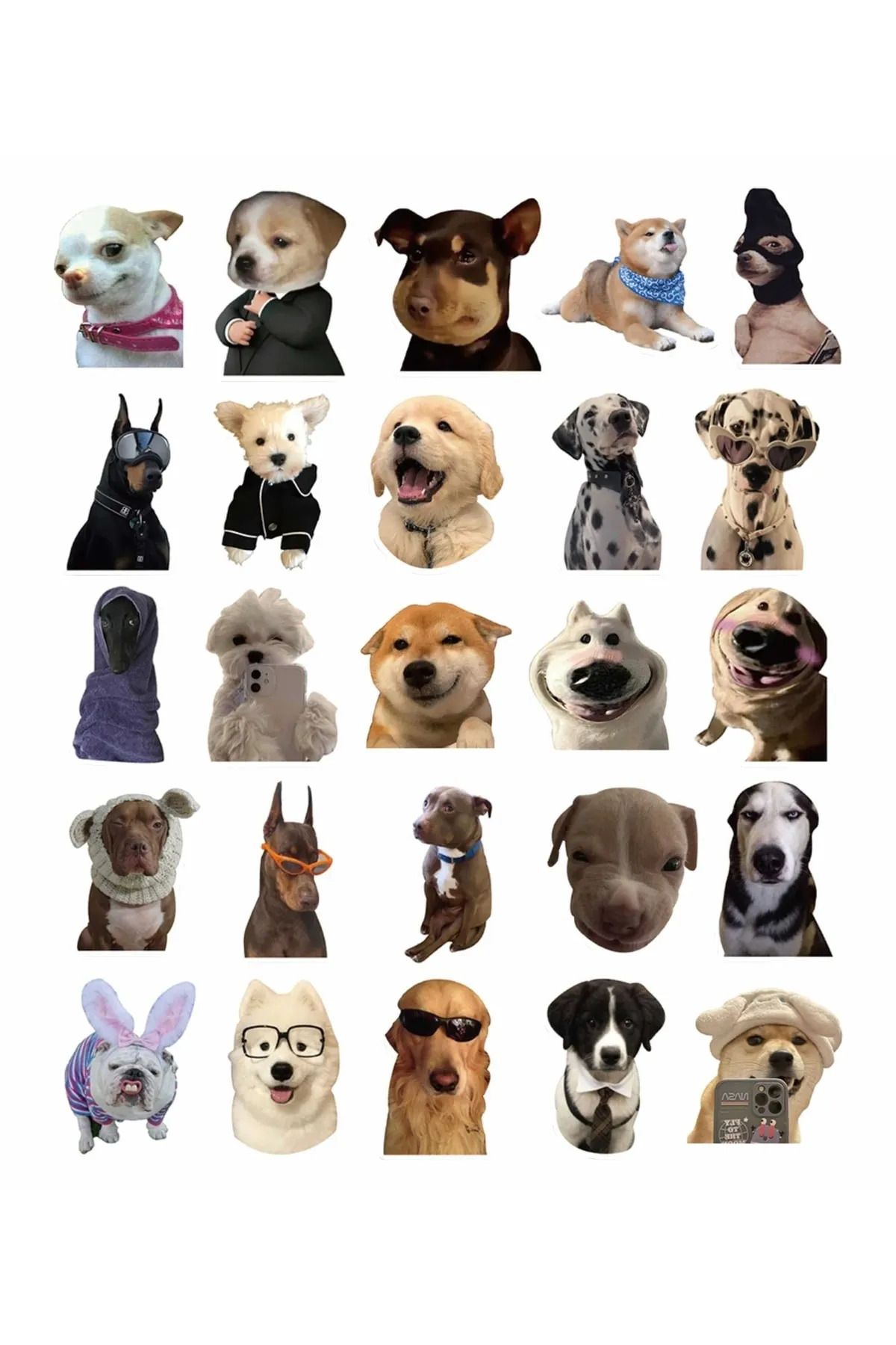 Seçkin Trend Sevimli Köpek Çıkartmaları Laptop Notebook Tablet Sticker Seti Etiket
