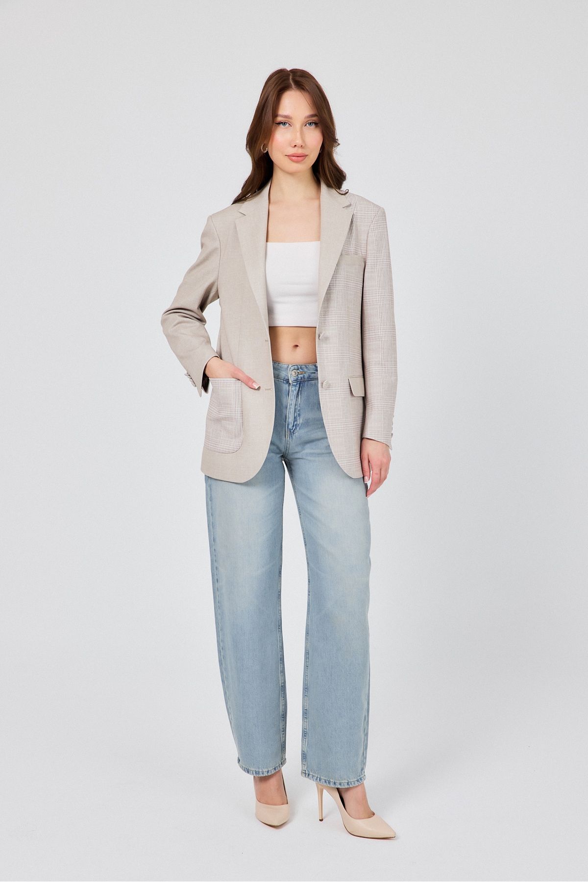 Ted Davıd-Double Button Closure Pocket Detailed Blazer Jacket 7