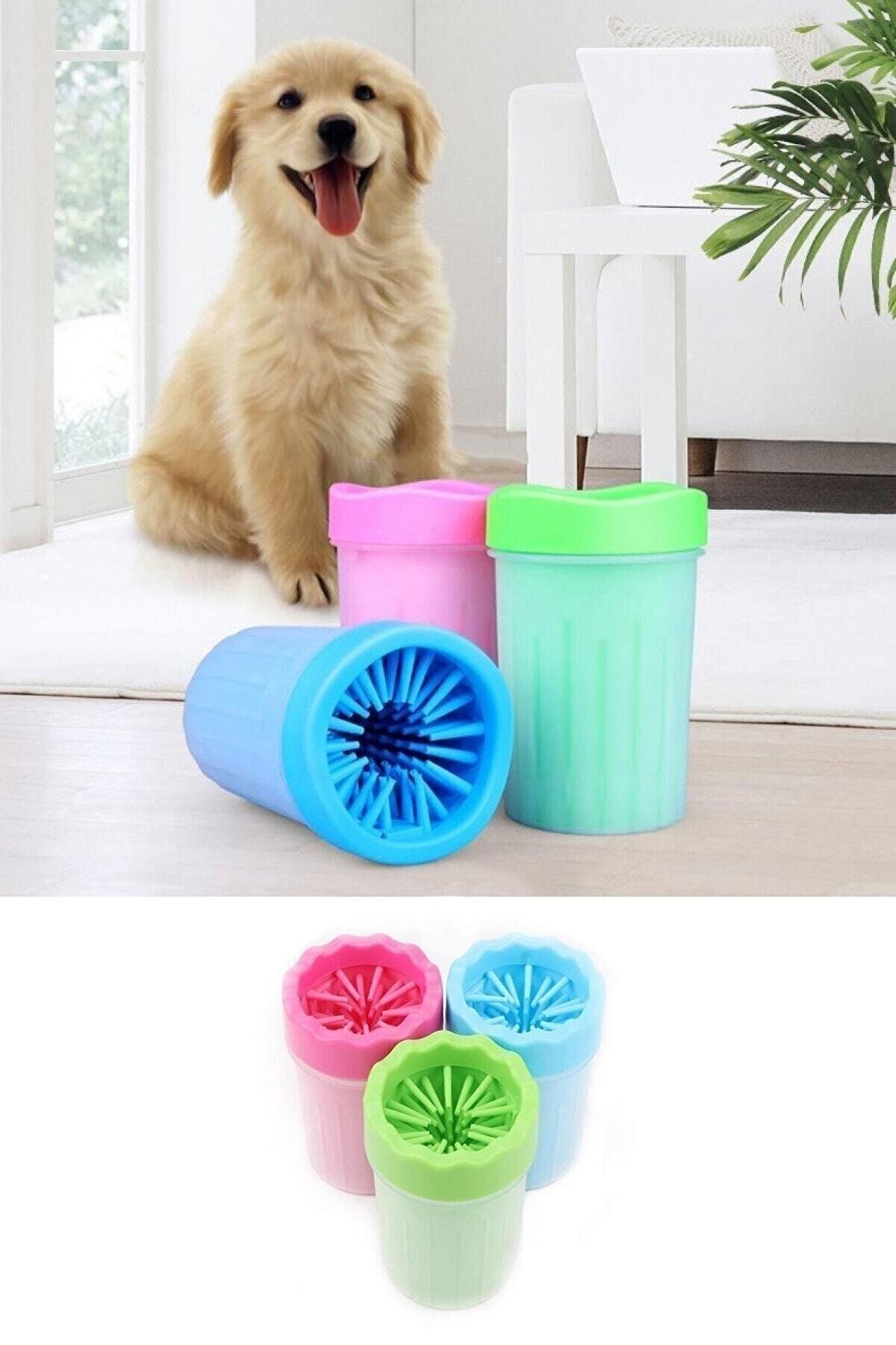 PATİSHOPYA Köpek & Kedi Pati Ayak Yıkama Kovası Silikon Jel Fırçalı Pati Temizleme Bardak