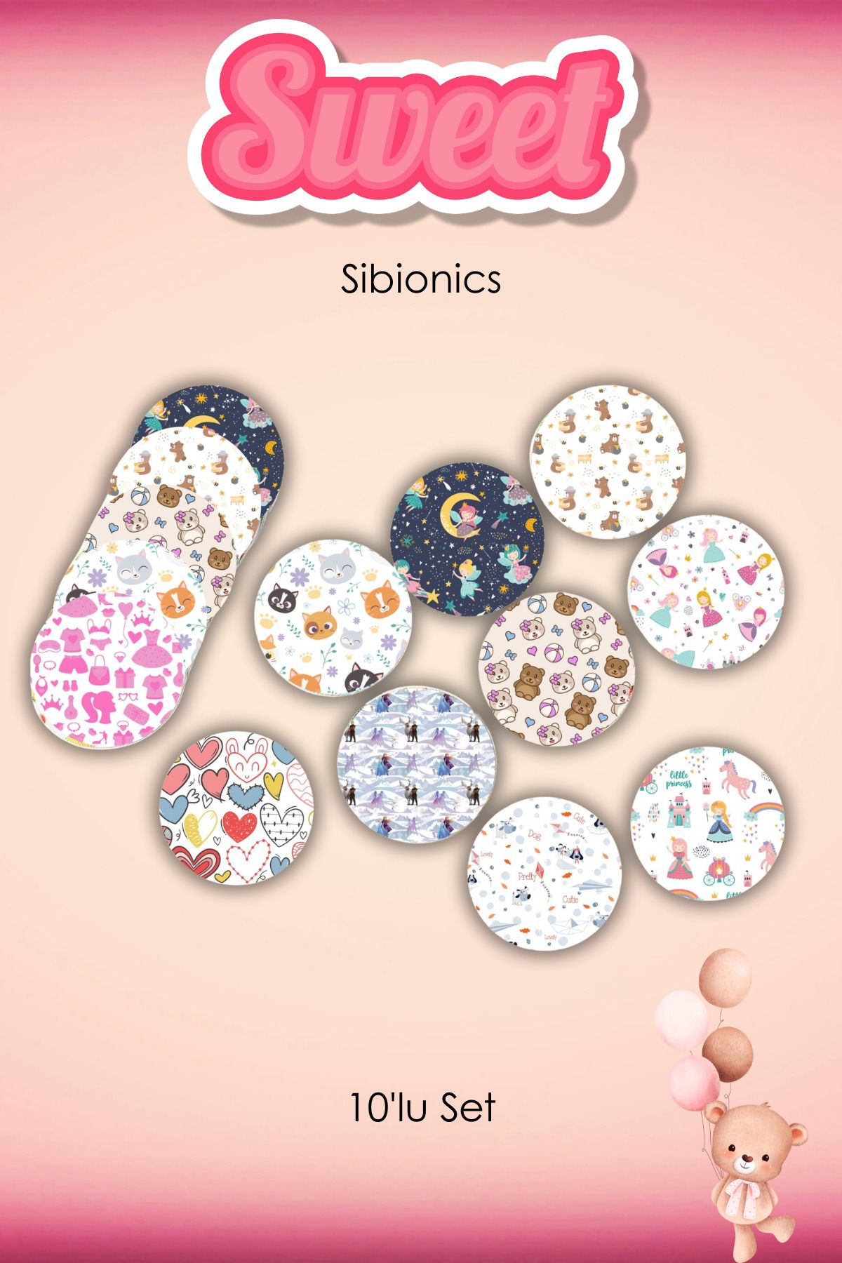StickIT Sibionics Sensör Koruyucu Bant Sweet Serisi 10'lu Paket