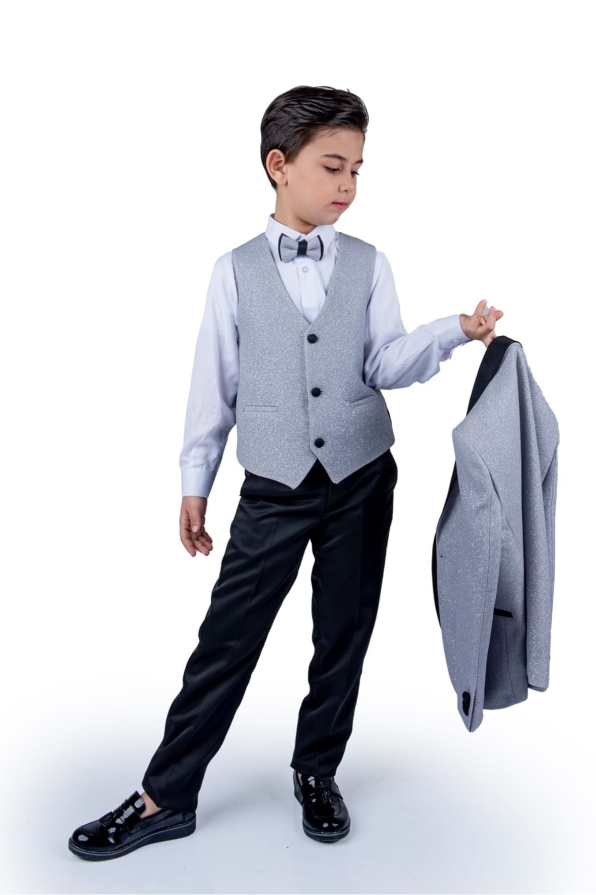 s.t. sebat tekstil-Janjanlı Fabric Boy's Suit Sb501 4