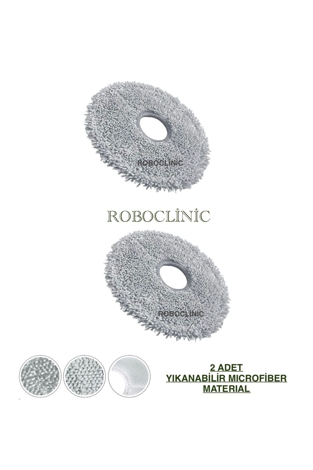 Roboclinic Dreame L10s pro Robot Süpürge Uyumlu 2 Adet Microfiber Mop