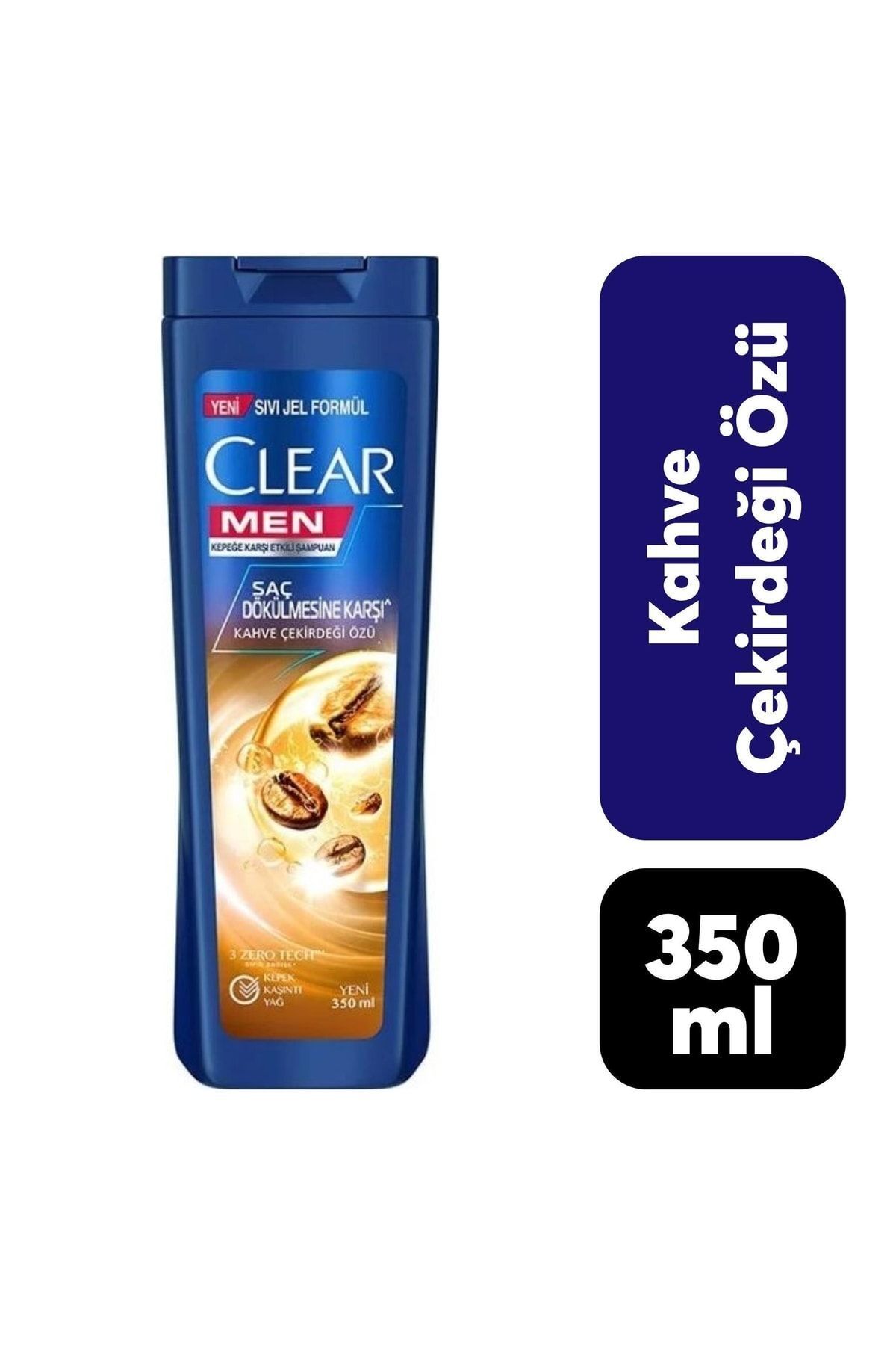 Clear-Men Effective Shampoo Against Dandruff Anti-Hair Loss Coffee Bean Extract 350 ml 1