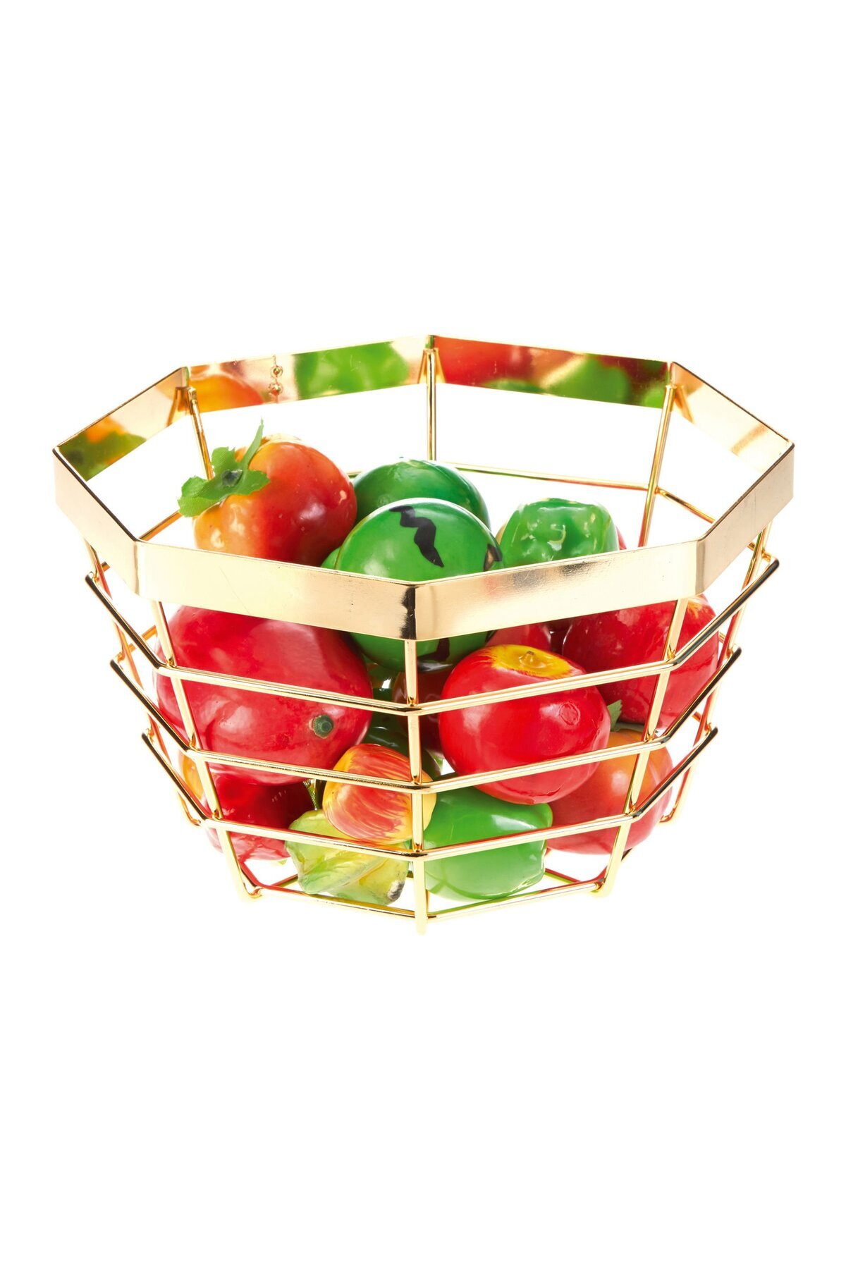 Biradlı Tel Meyvelik 24 X 13 CM (Altın)