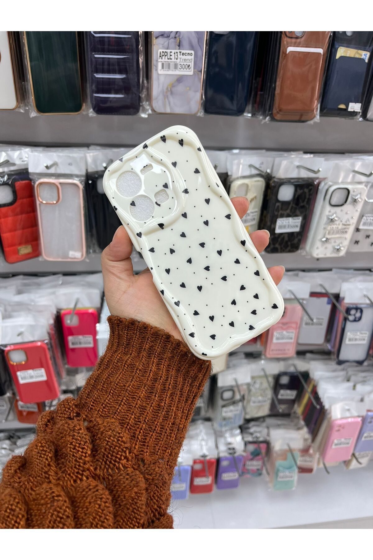 TECNOTREND Vivo Y35 Kalpli Desenli Baskılı Kabarık Kılıf