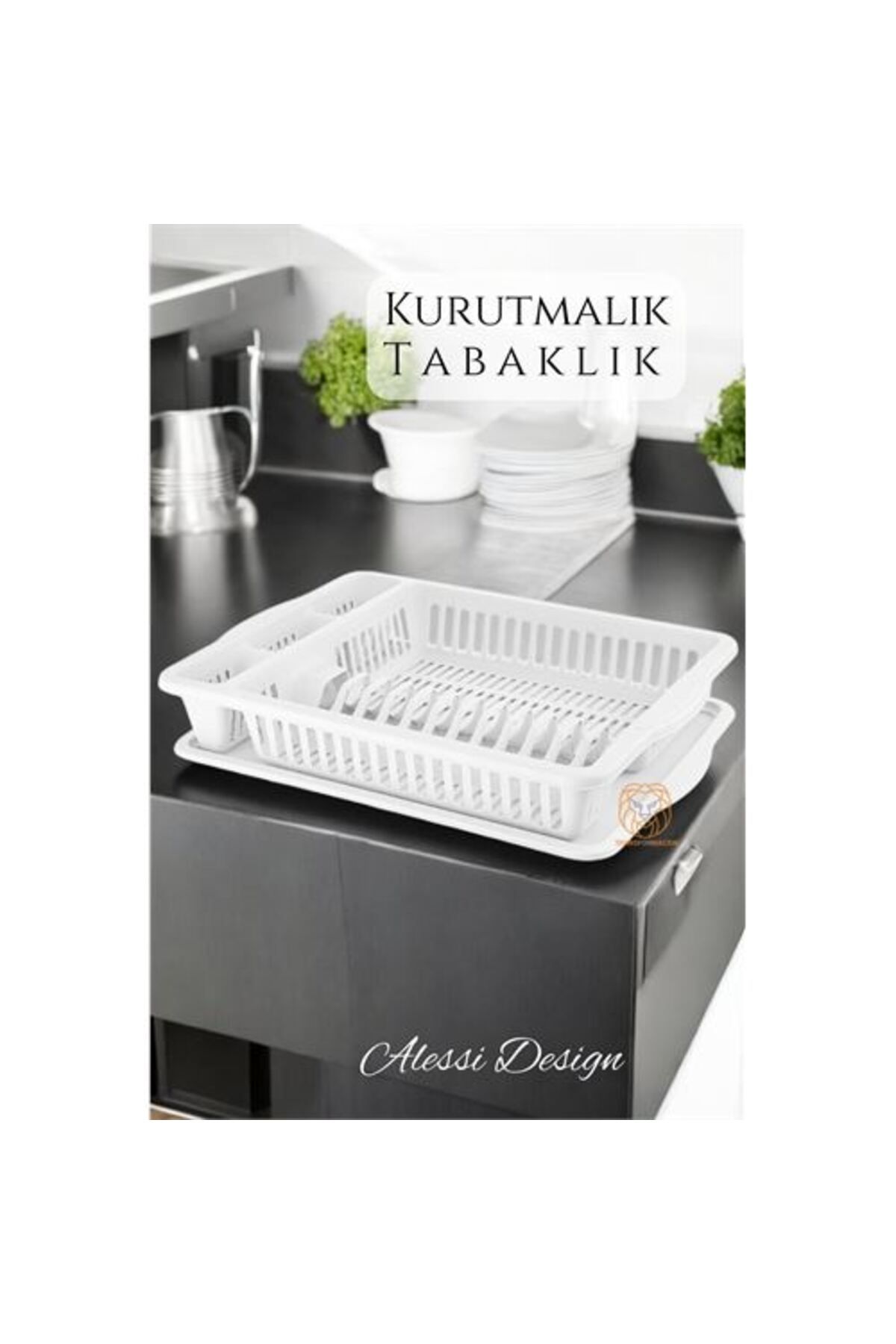 TYYLİ Bulaşık Durulama Sepeti Tabaklık Bulaşık Kurutmalık BEYAZ Alessi