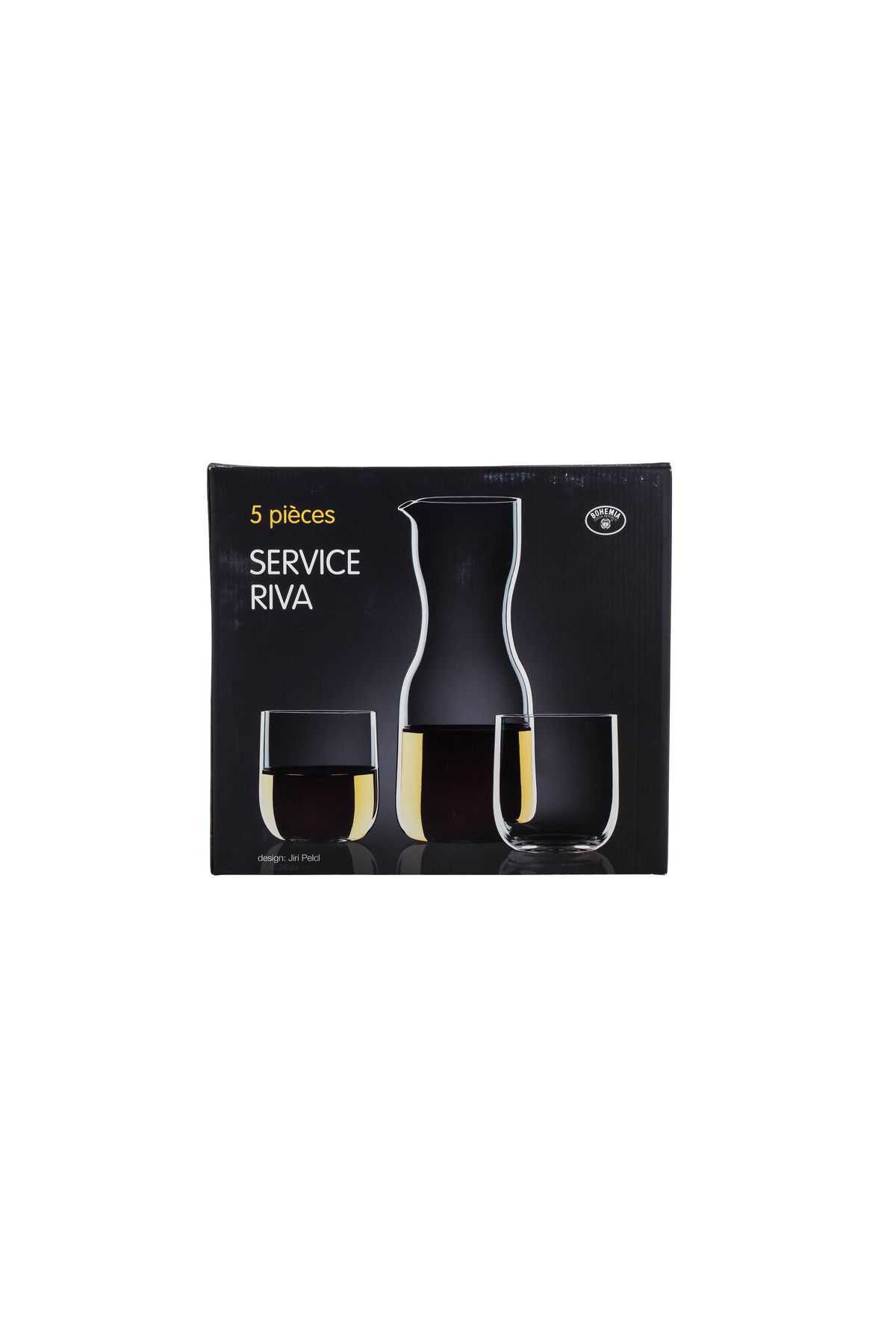 BOHEMİA CRYSTAL-طقم أكواب وأباريق ريفا الكريستالية البوهيمية، مكون من 5 قطع 4