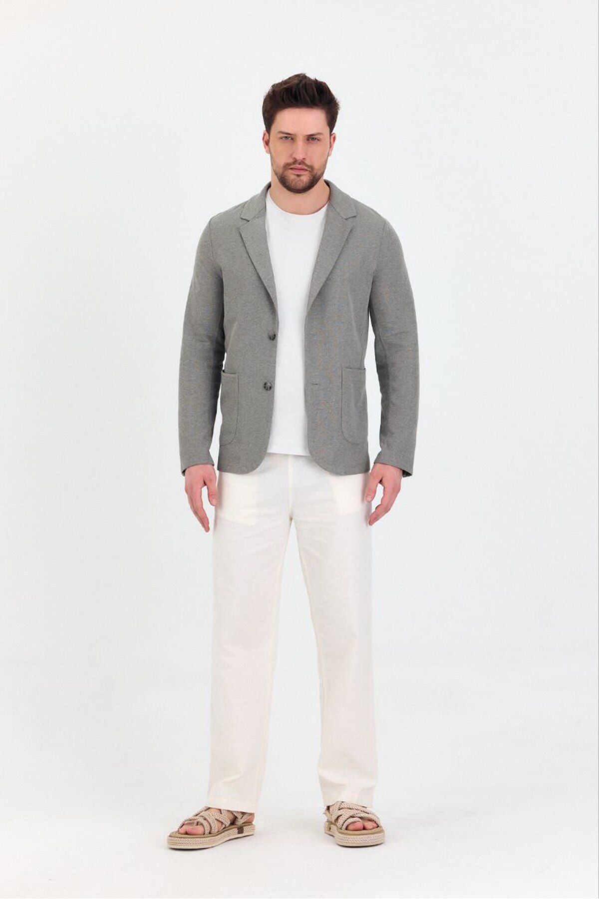Savira-Slimfit Men's Sports Jacket Knitted Cotton Blended Fabric Full Stretching Fabric New Season 1